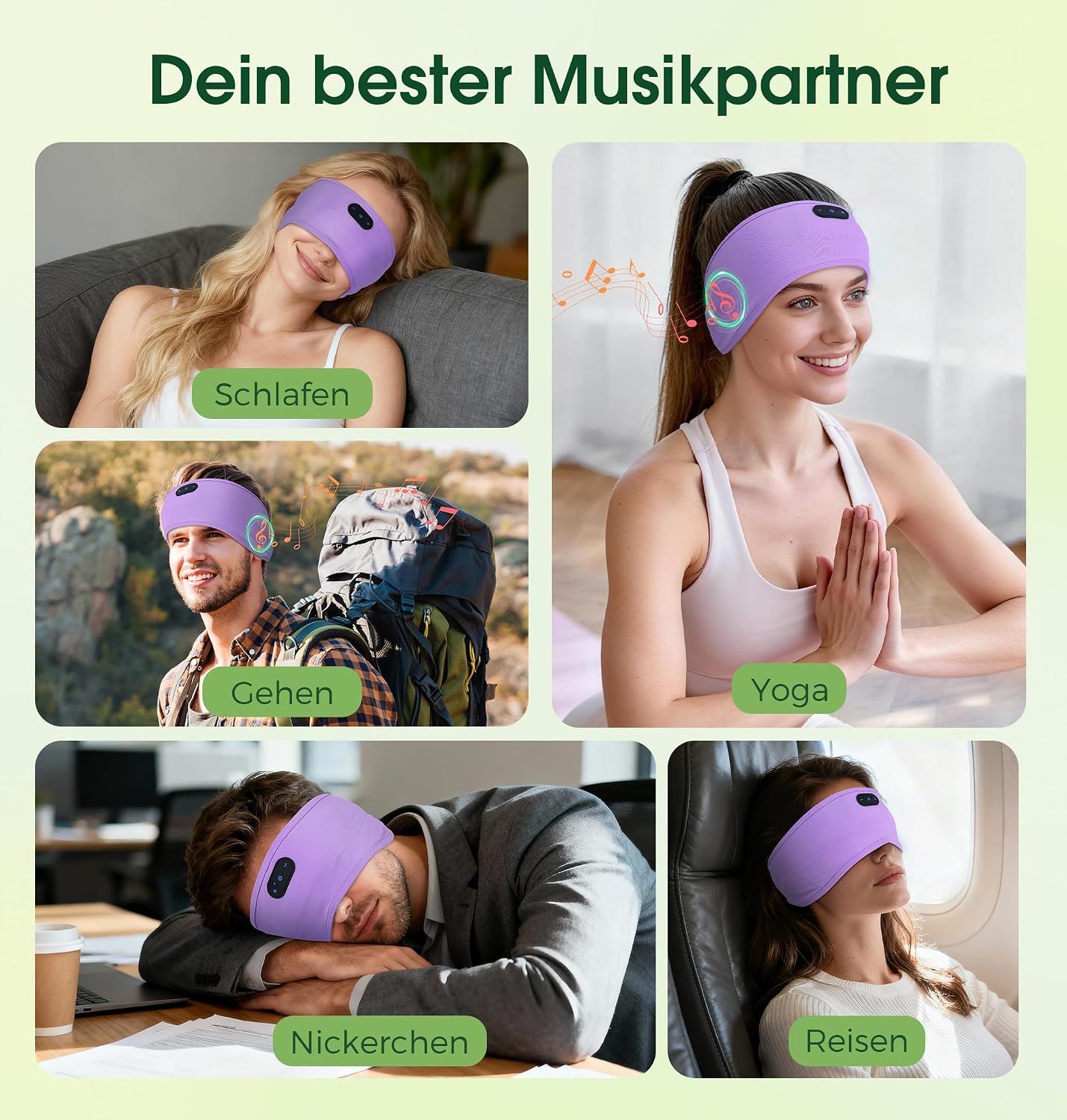 Thumbnail 6 de MUSICOZY Bluetooth-Schlafkopfhörer als Stirnband aus Bambusviskose für Seitenschläfer
