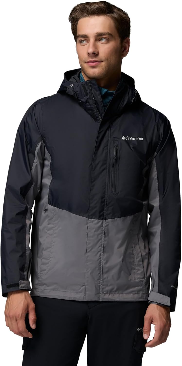 Detalle de Columbia Pouring Adventure III Chaqueta para Hombre: impermeable y transpirable para aventuras y uso urbano