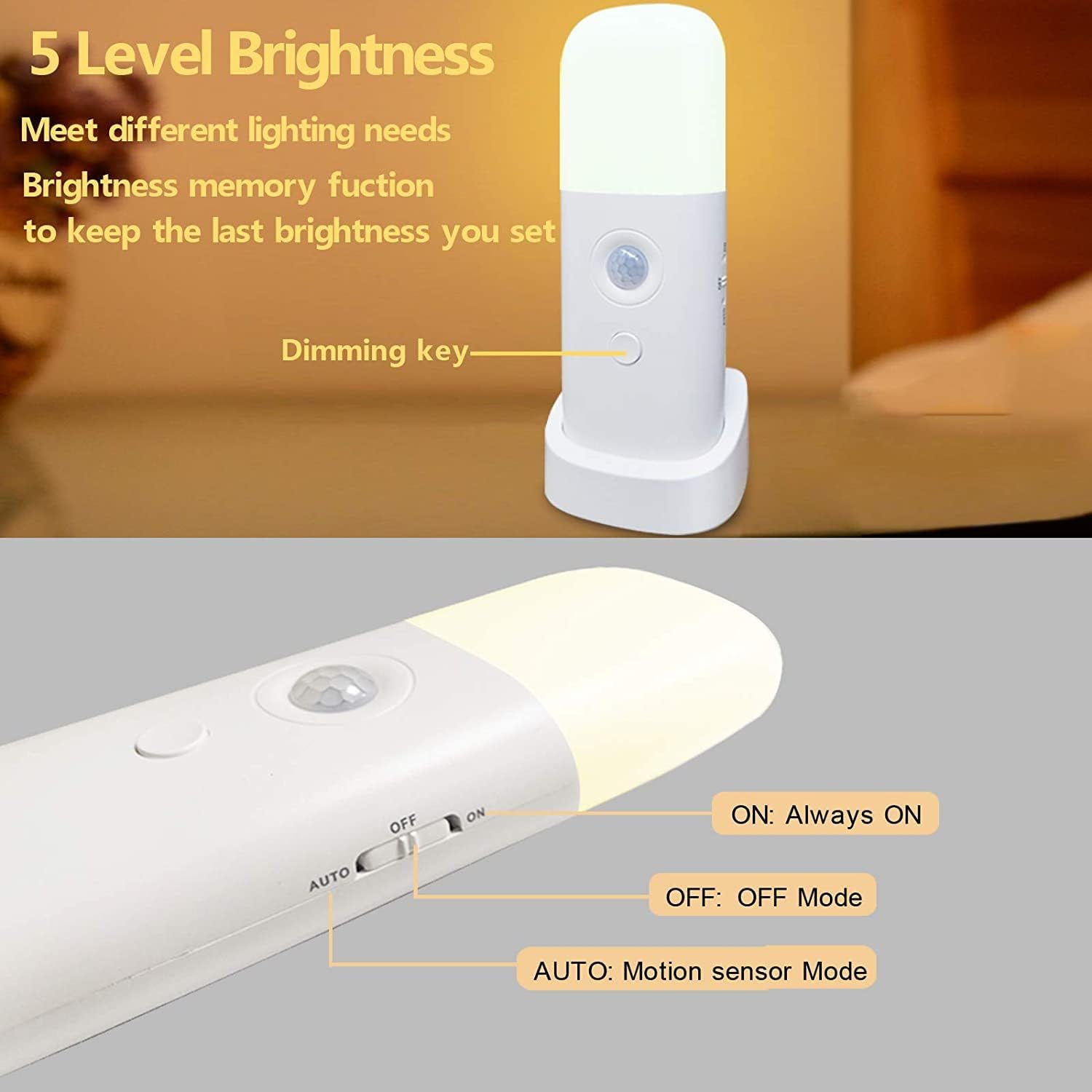 Thumbnail 2 de Butilove NL01 – przenośna lampka nocna LED z czujnikiem ruchu i akumulatorem 2000 mAh