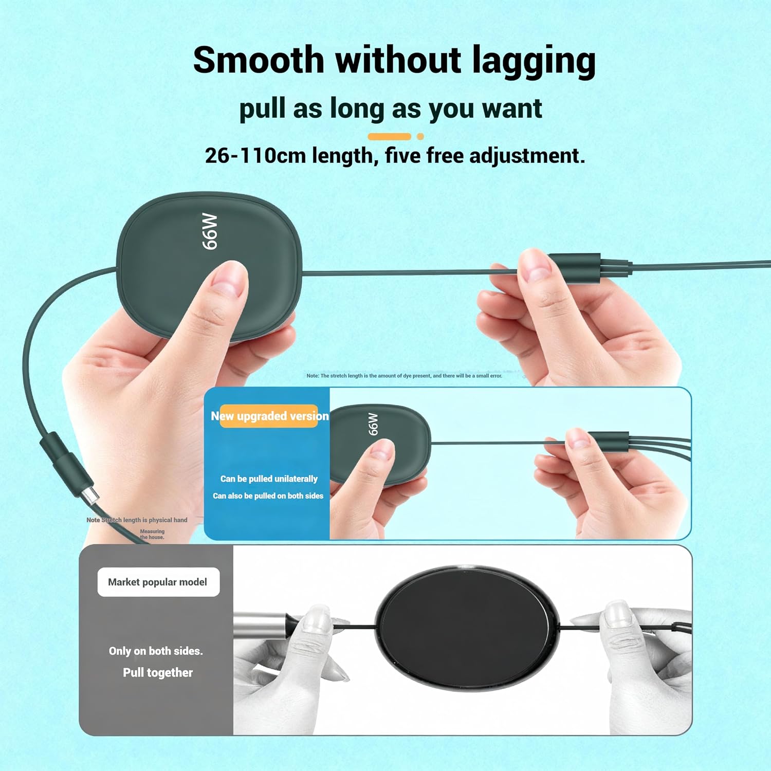 Thumbnail 5 de Multi Charger Cable 66W 3‑in‑1 retractable 1.2m