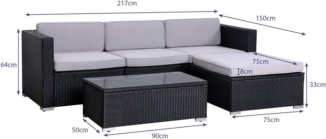 Detalle de EVRE California rattan set, 7cm cushions