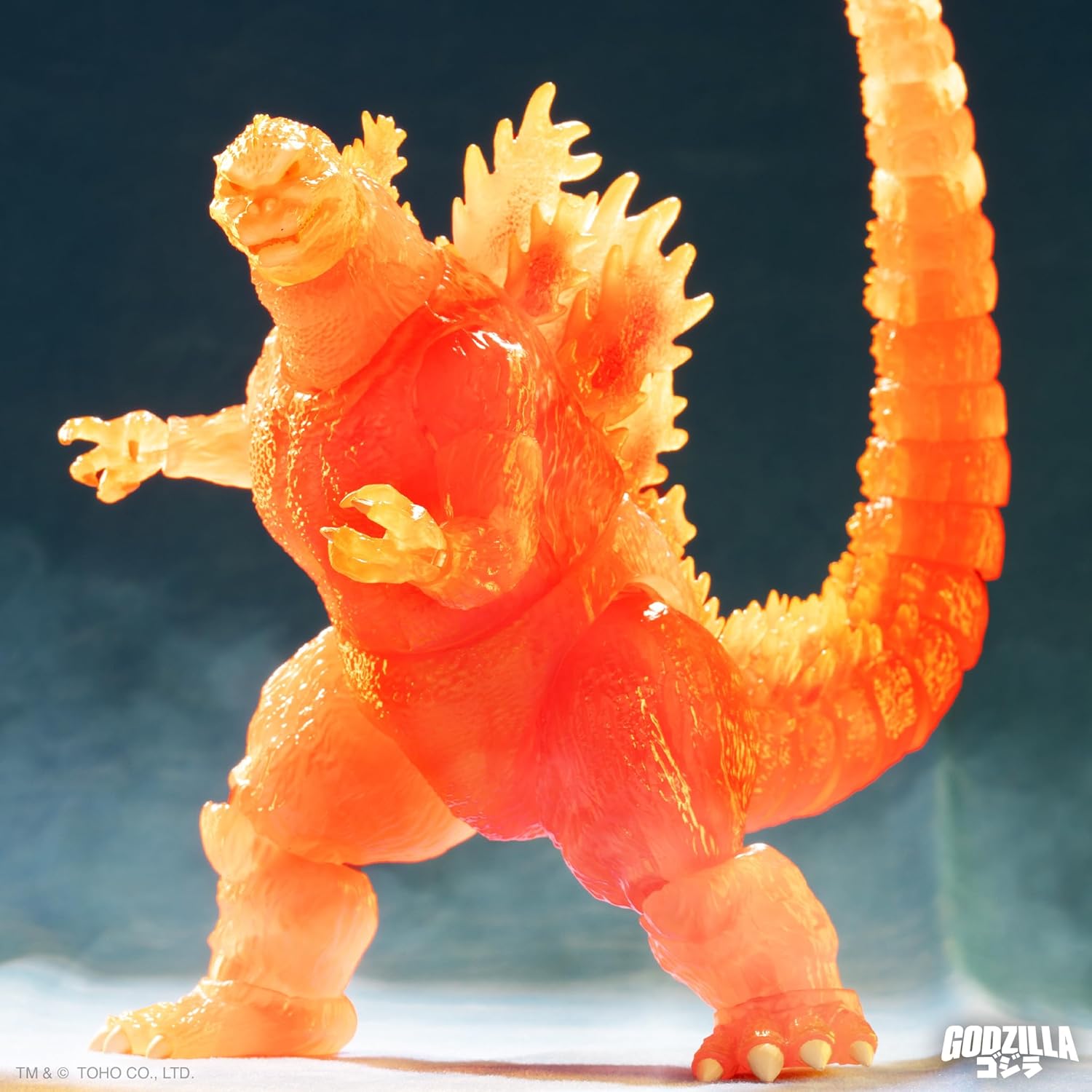 Detalle de Super7 ULTIMATES! Toho Blazing Godzilla (1200º Clear Orange) 8" Action Figure
