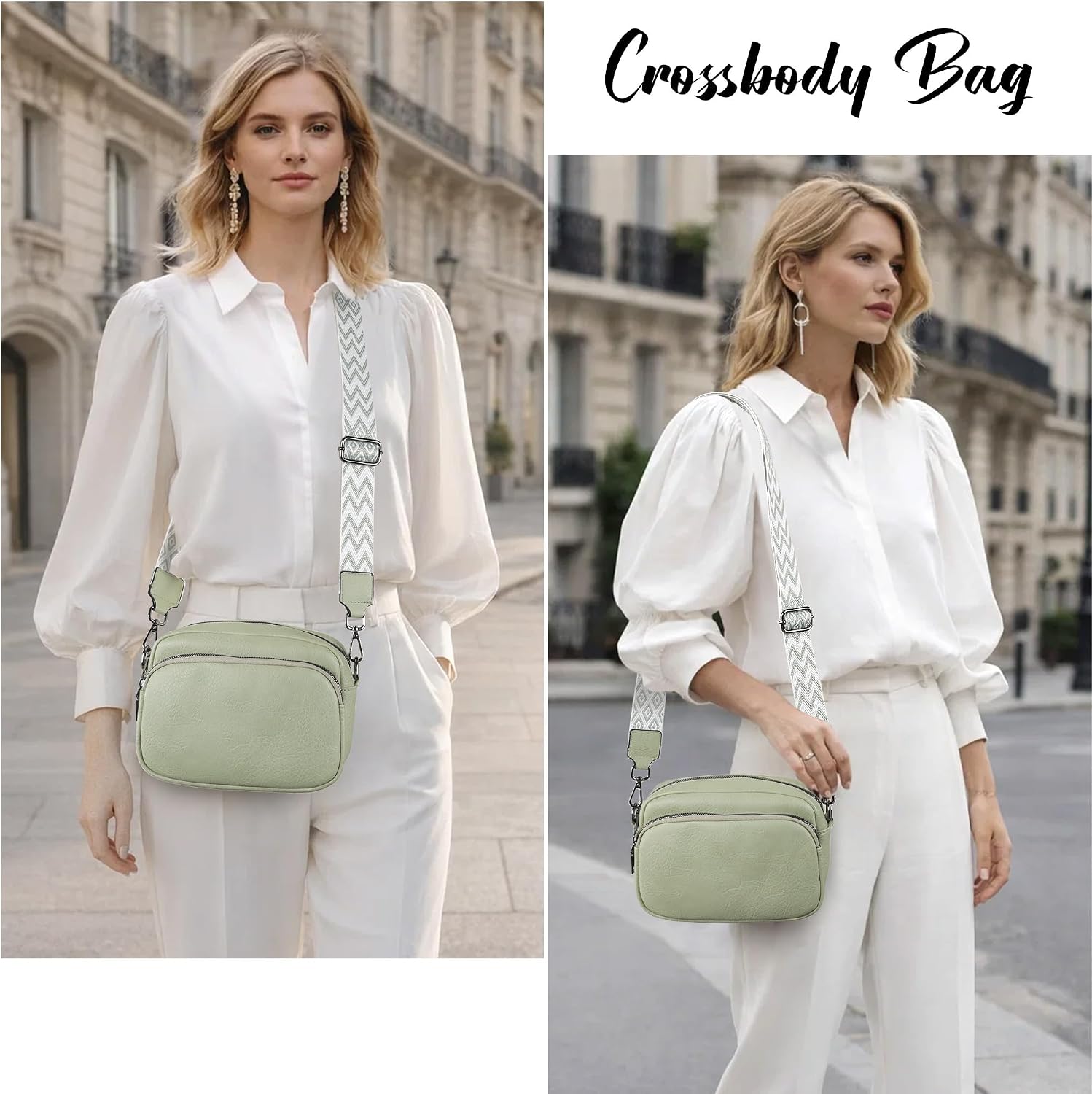 Detalle 2 de TANTOMI Crossbody Bags for Women in vegan leather – small anti-theft style for shopping, travel and work