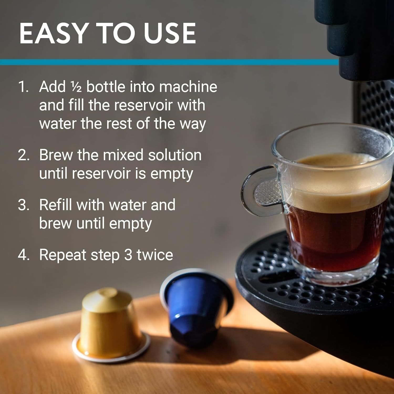 Detalle de IMPRESA Coffee Machine Descaler, 2-Pack (1-Year Supply) Universal Descaling