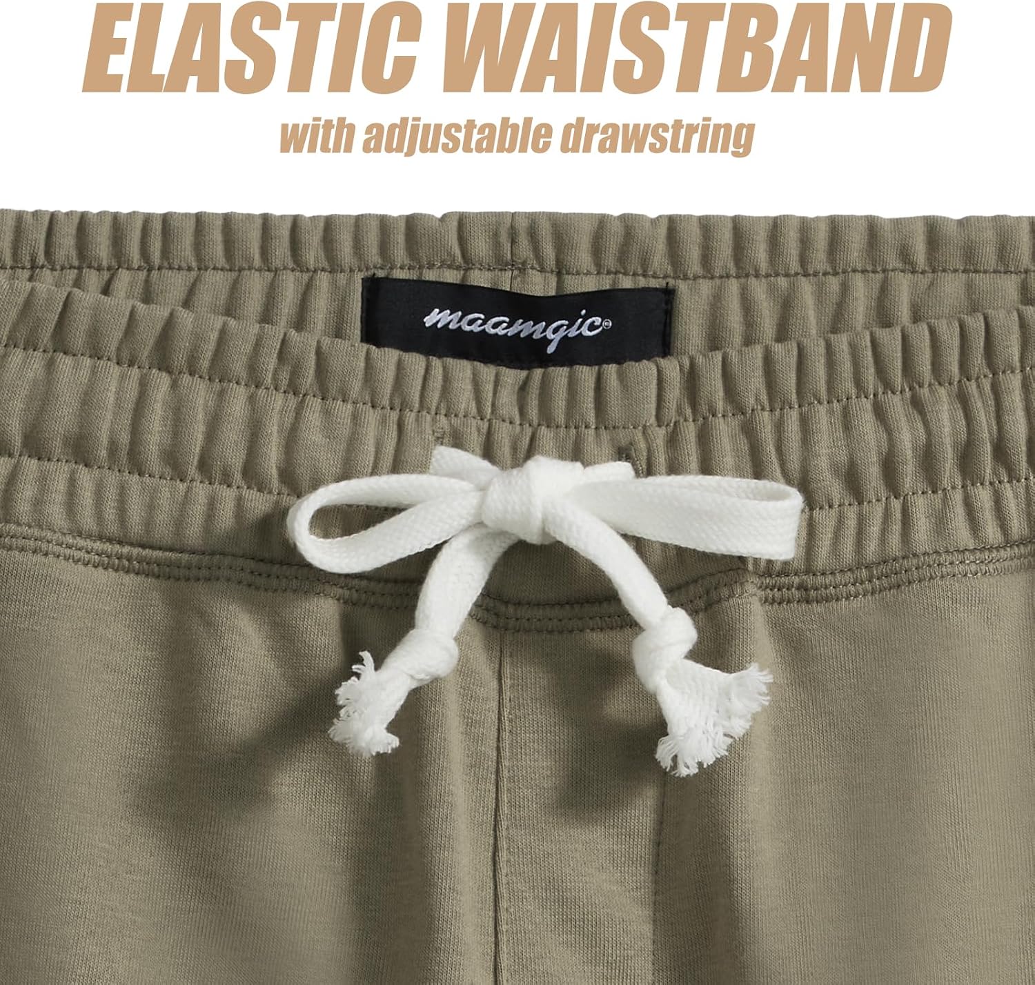 Detalle de maamgic Mens Athletic Gym Shorts 5/7" Elastic Waist – Versatile Everyday Short for Training and Casual Wear