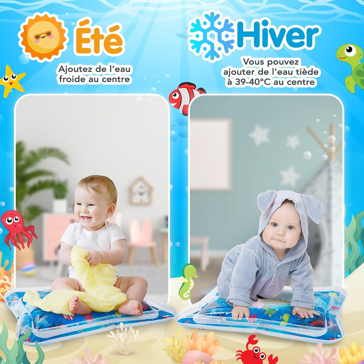 Thumbnail 2 de Tapis Eau Bebe Eveil Aquarium Gonflable 76x95cm