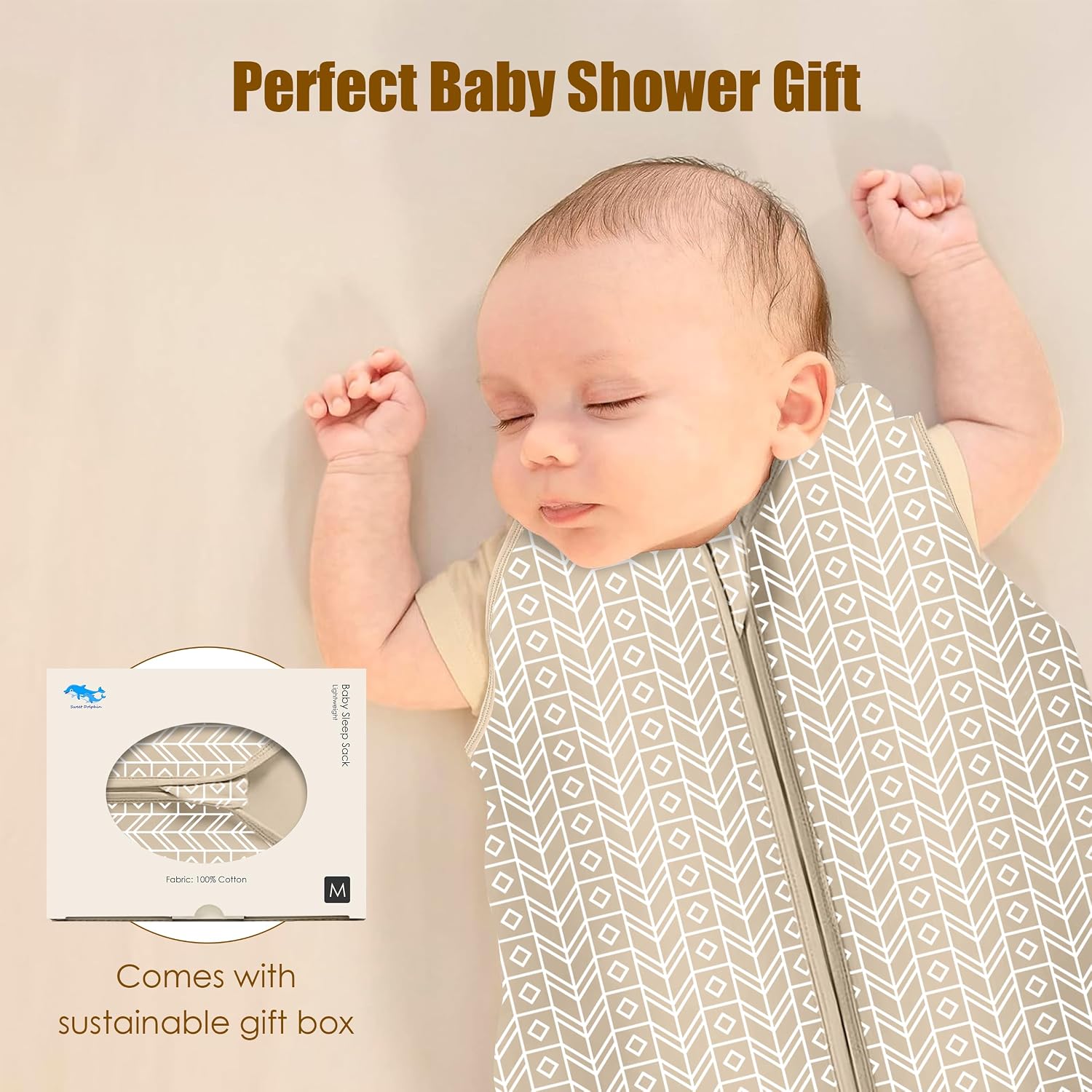 Detalle 2 de SWEET DOLPHIN Baby Sleep Sack 100% Cotton