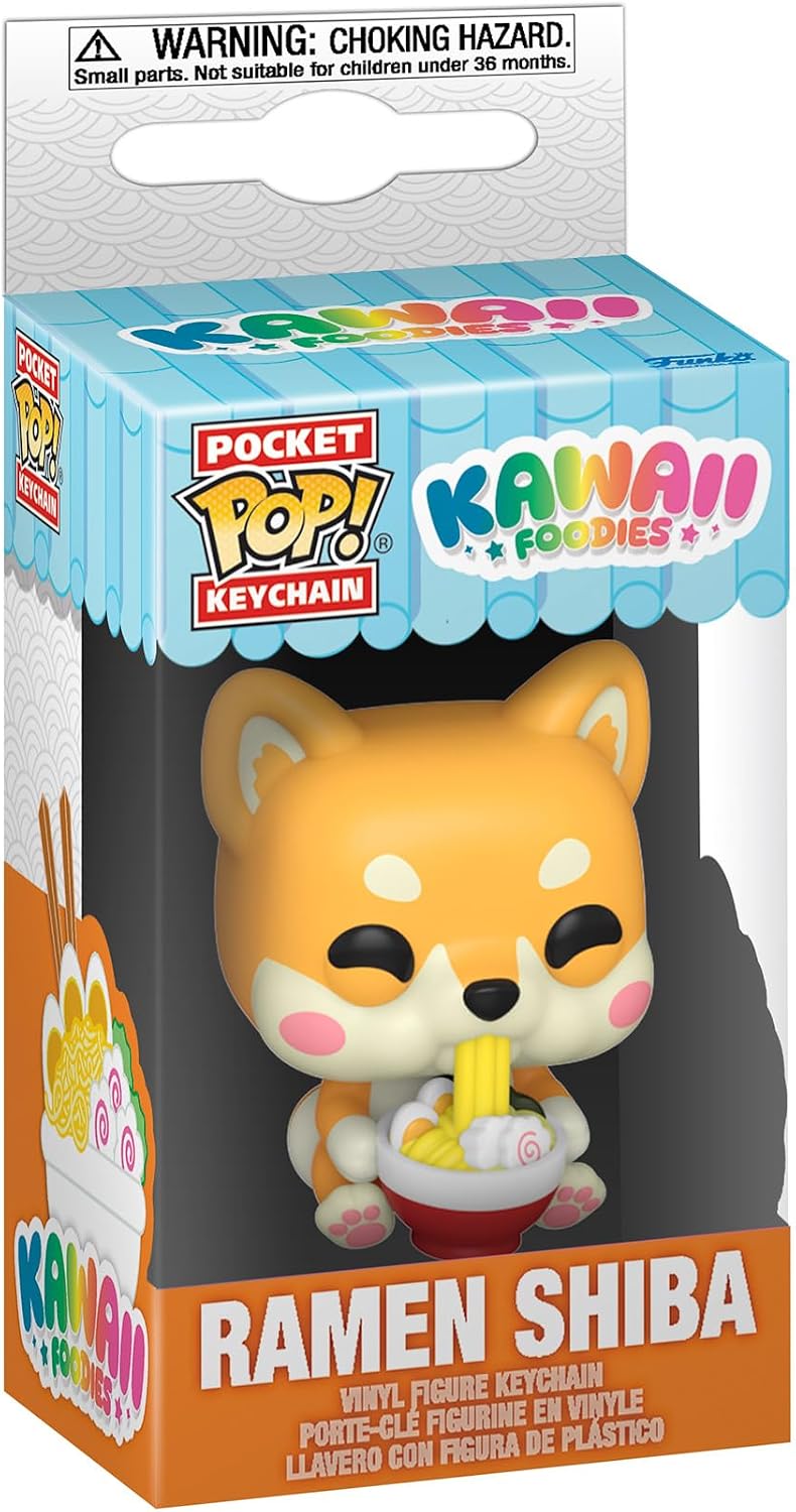 Detalle de Funko Pop! Ramen Shiba Inu-nyckelring – samlarfigur för nycklar och väska