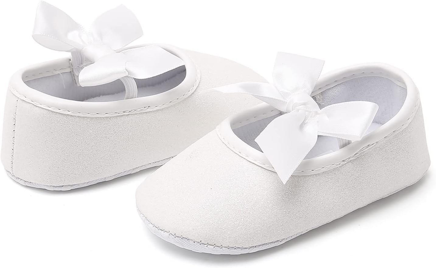 Detalle de RVROVIC Baby Girl Moccasins: Sparkly Prewalker Soft Sole Mary Janes