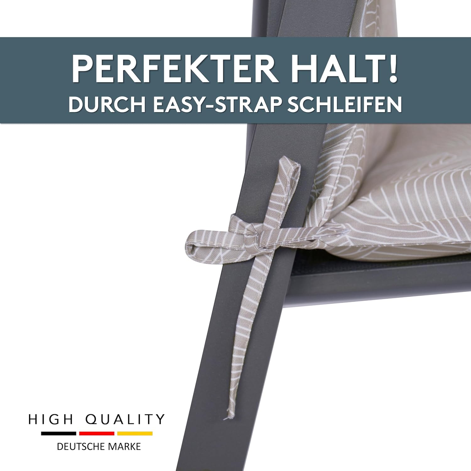 Detalle de LILENO HOME Auflage für Sonnenliegen, 188x60x5 cm – universell passend und UV-geschützt