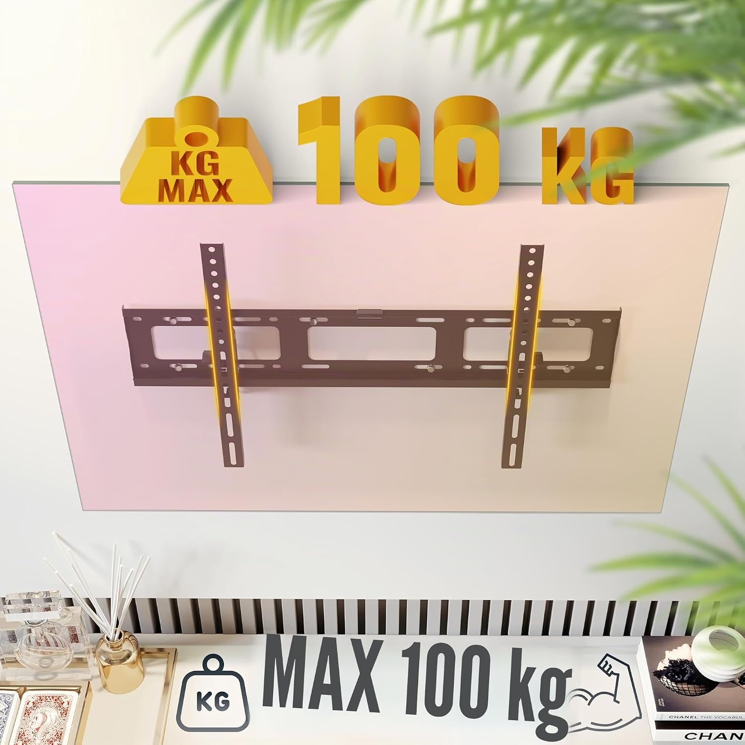Detalle de RICOO R07: Staffa TV da parete inclinabile per 40–100 pollici, portata fino a 100 kg (VESA 200x200–600x400)
