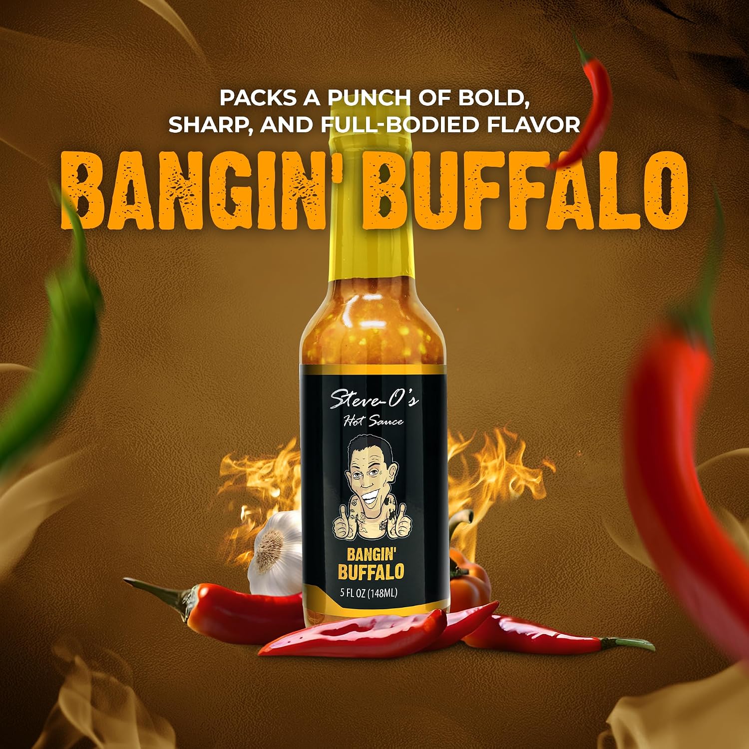 Thumbnail 2 de Steve-O's Bangin' Buffalo Sauce, Creamy Hot Sauce, 5 fl oz