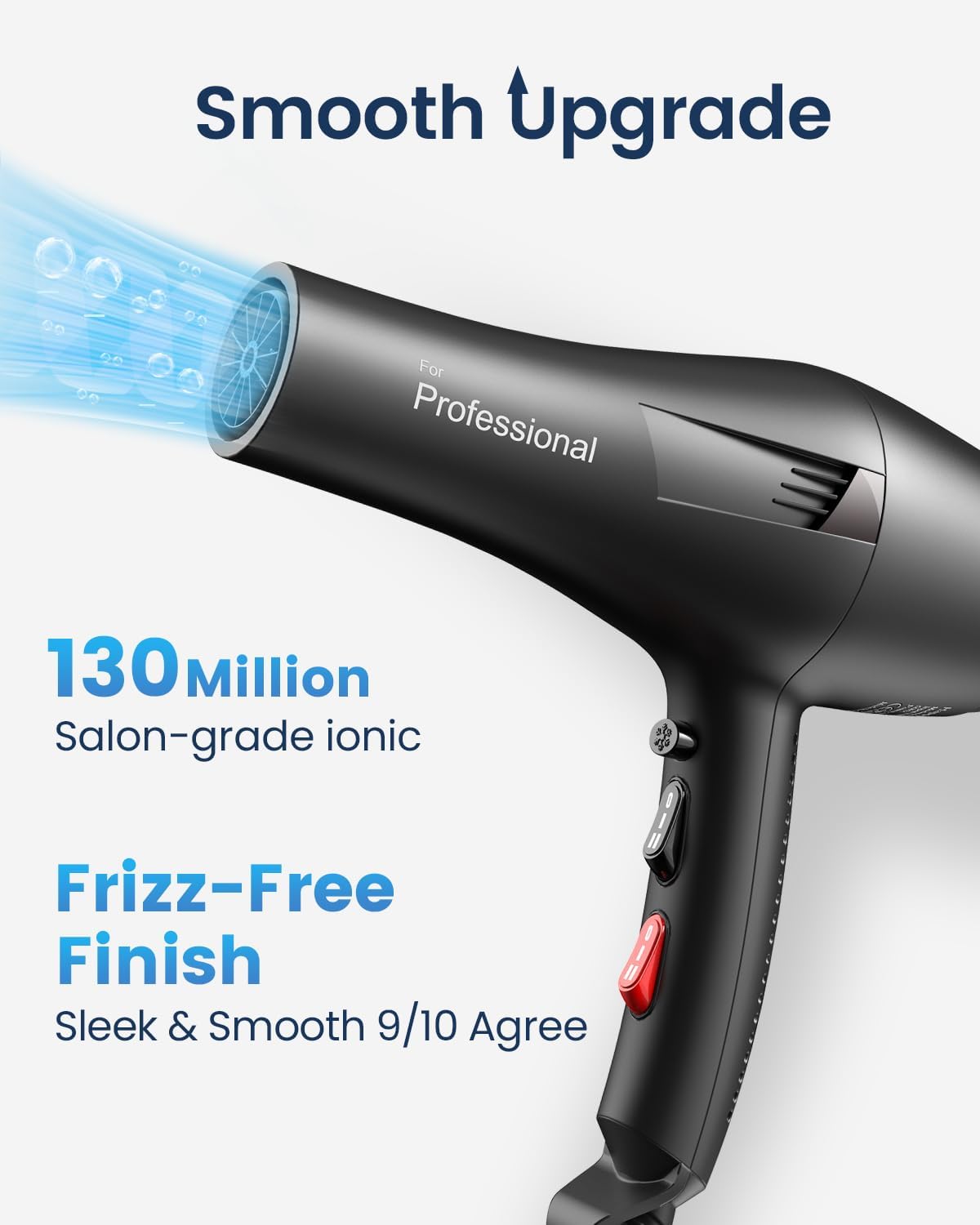 Thumbnail 4 de Banniliu 2000W 130M Ionic Hair Dryer with 4 Attachments (Midnight Black) – UK-Designed, Anti-Frizz Professional Blow Dryer