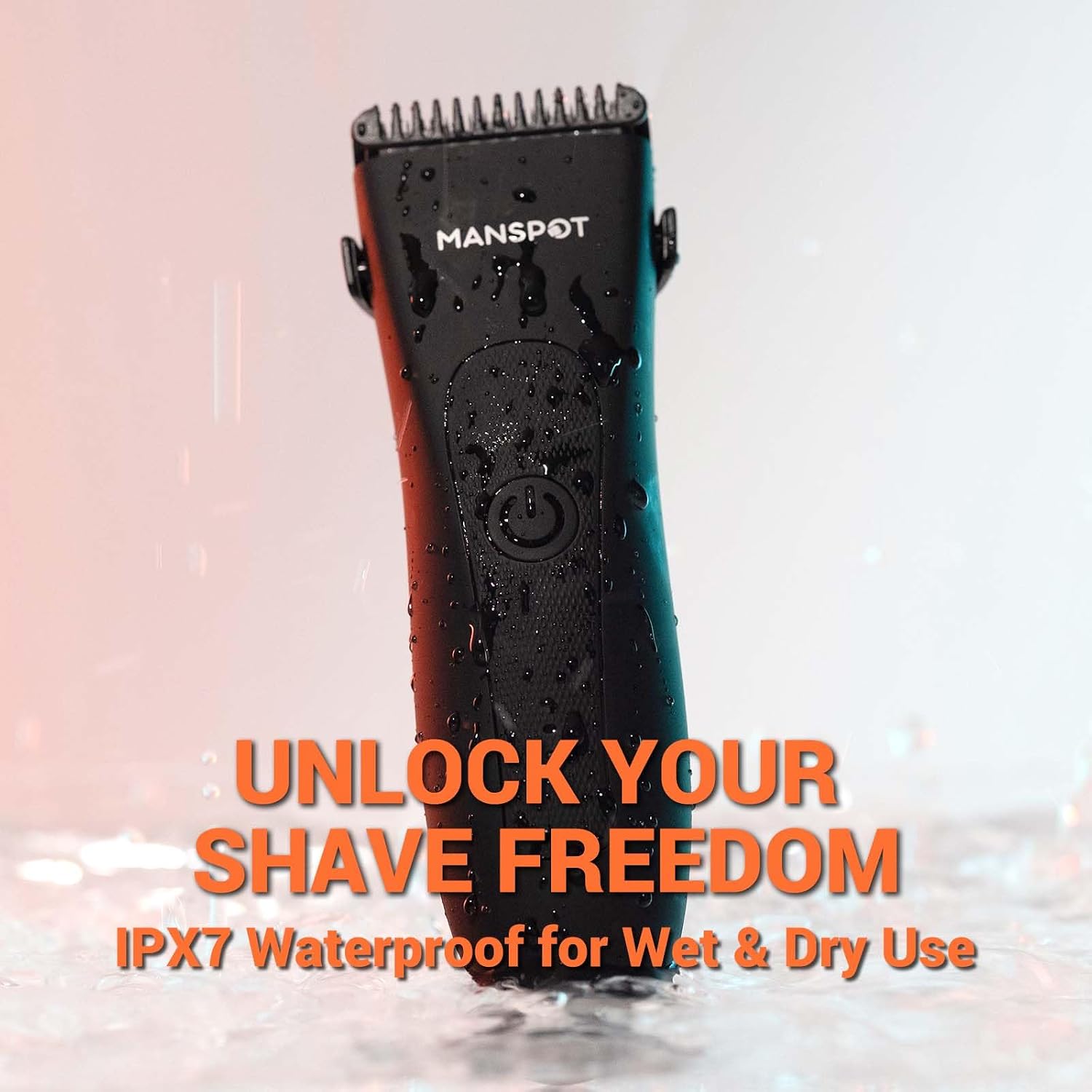 Thumbnail 6 de MANSPOT Body Hair Trimmer for Men – Hypoallergenic Ceramic Blade, IPX7 Wet/Dry Groomer with 4 Guide Combs