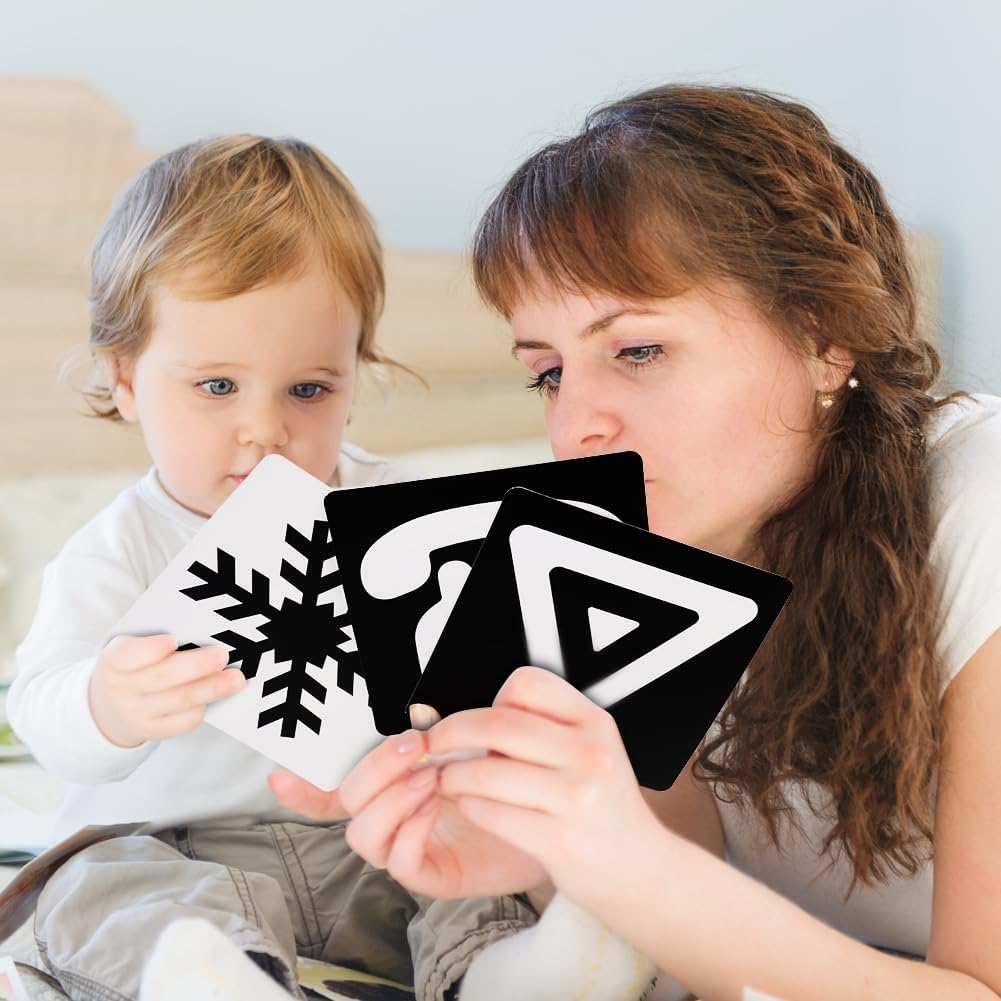 Thumbnail 6 de Aolso Flash Cards Neonati in bianco e nero ad alto contrasto (20 pezzi) per stimolazione visiva 0-3 mesi