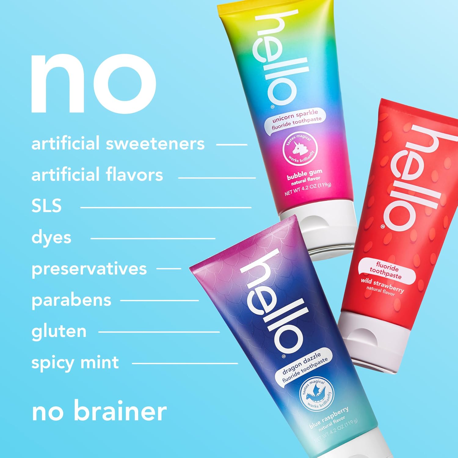 Thumbnail 6 de Hello Kids Fluoride Toothpaste 3-Pack, 4.2 oz 🪥