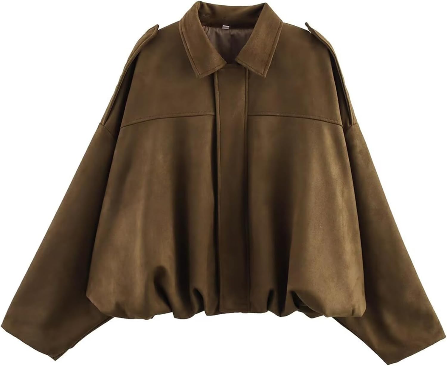 Thumbnail 6 de Csvinkiko Faux Suede Bomber Jacket Oversized