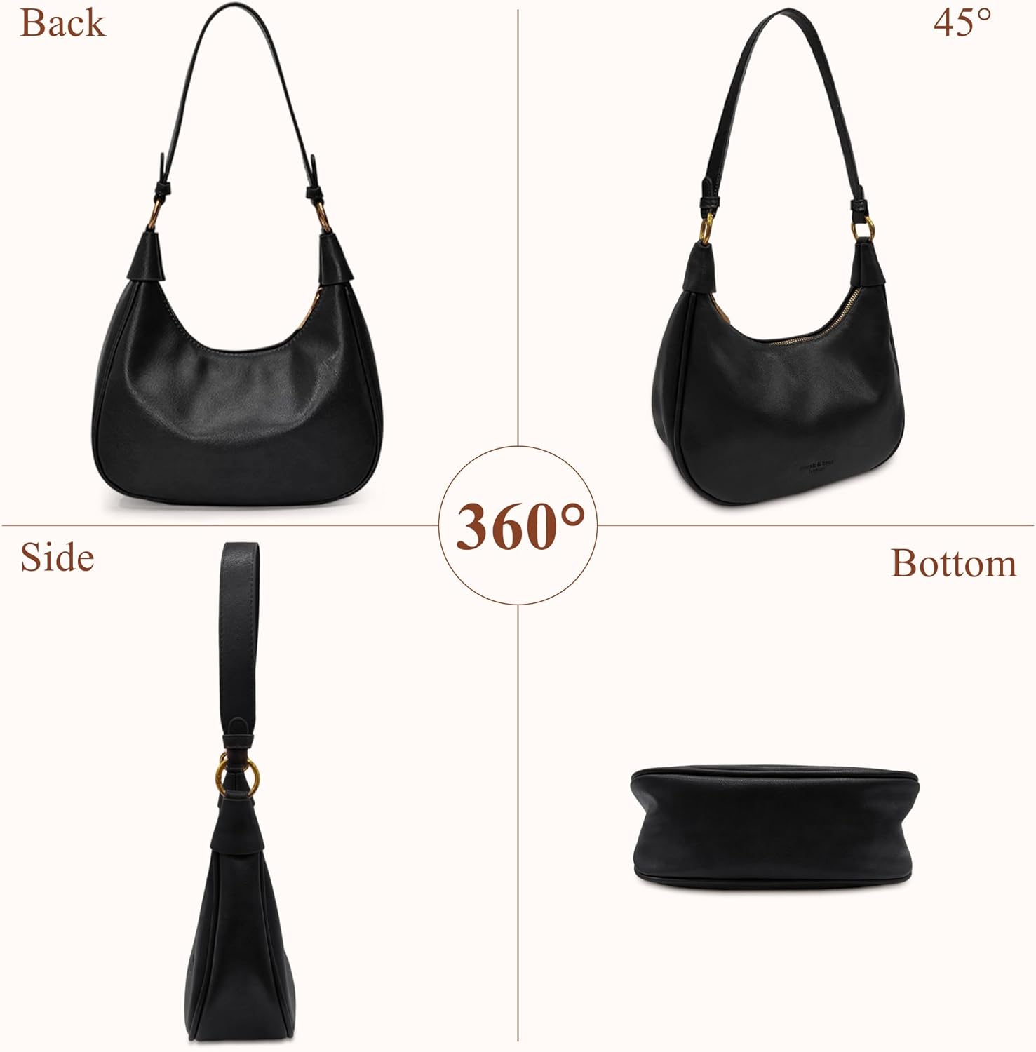 Thumbnail 6 de Mabecol Sac Bandoulière Femme Petit PU – Mini Y2K Rétro, 2 Bandoulières Amovibles