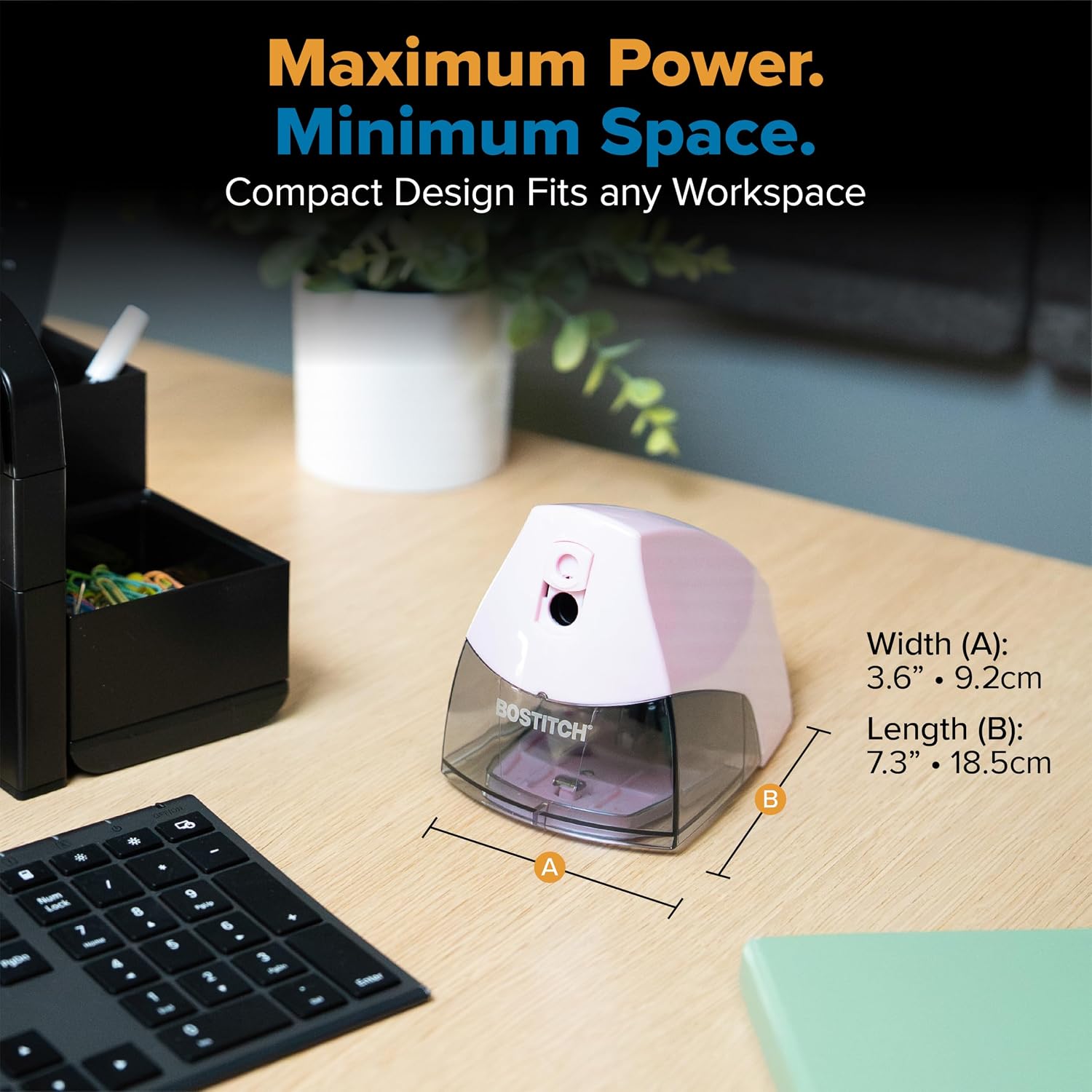 Detalle de Bostitch Electric Pencil Sharpener, Pink