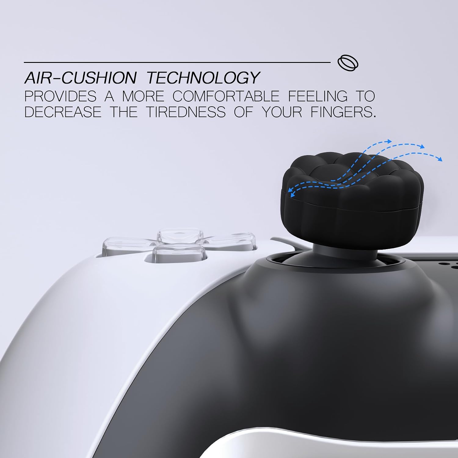 Detalle 2 de PlayVital Thumb Cushion Caps (Cloud Texture) for PS5/PS4, Xbox & Switch controllers