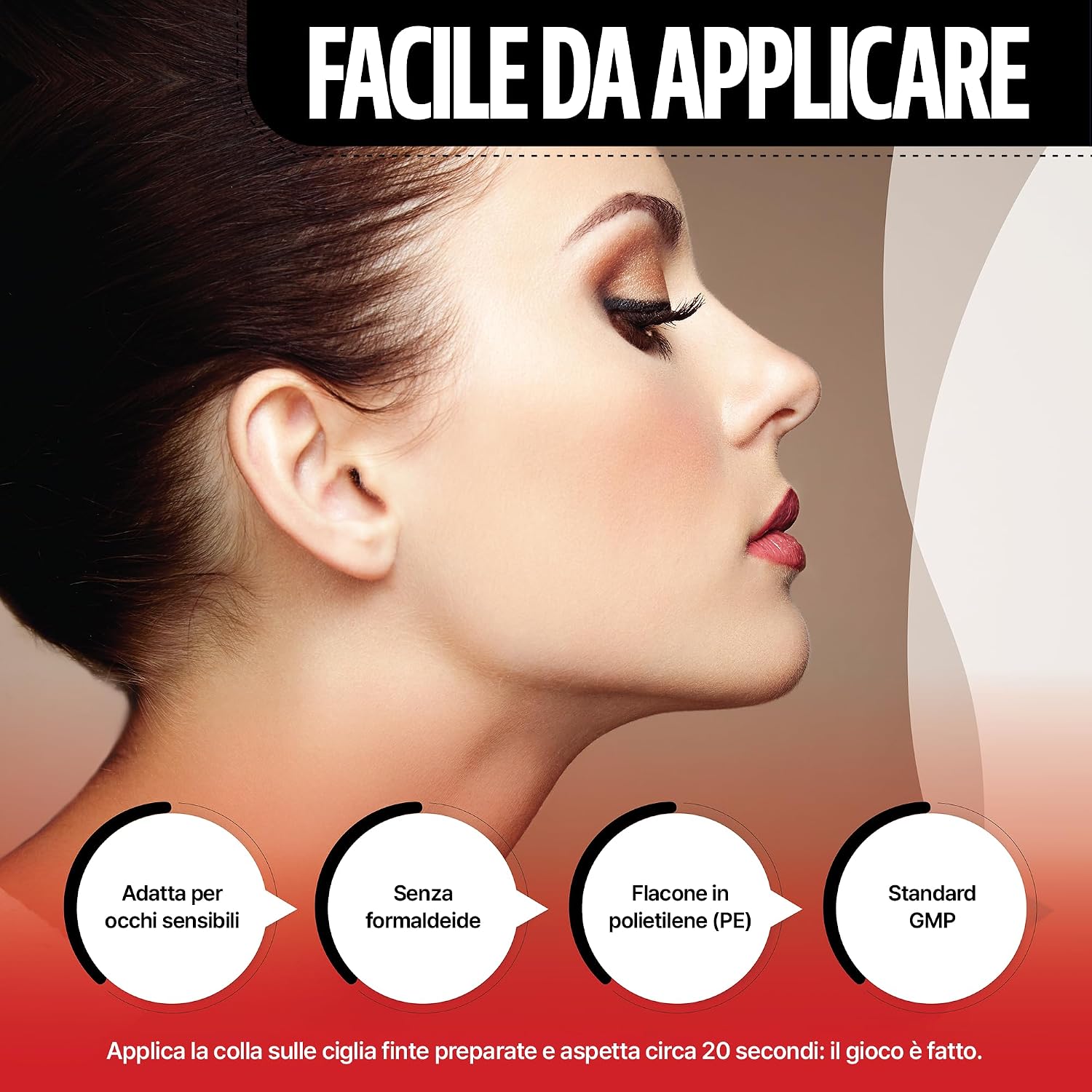 Detalle de NOON'S UP Colla per Ciglia Finte senza Formaldeide 4ml Nero