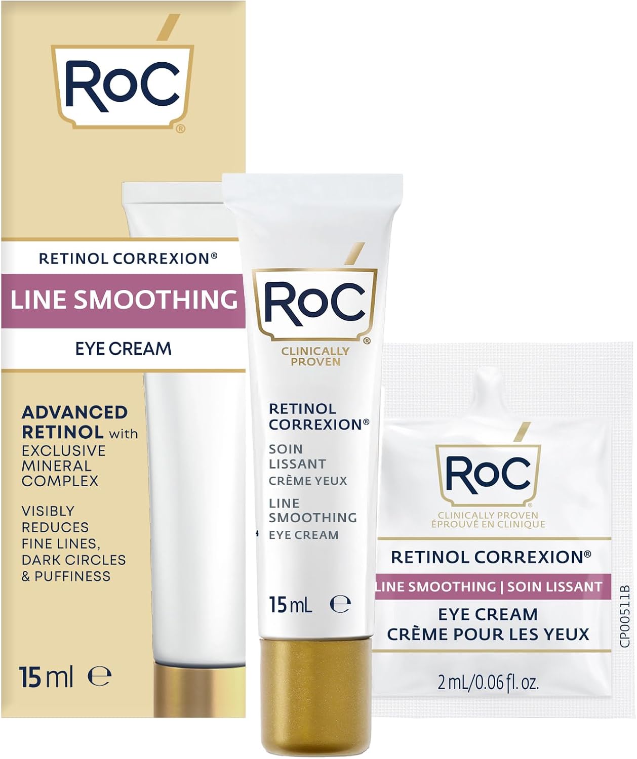 Detalle de RoC Retinol Correxion Under Eye Cream for Dark Circles, Puffiness & Wrinkles