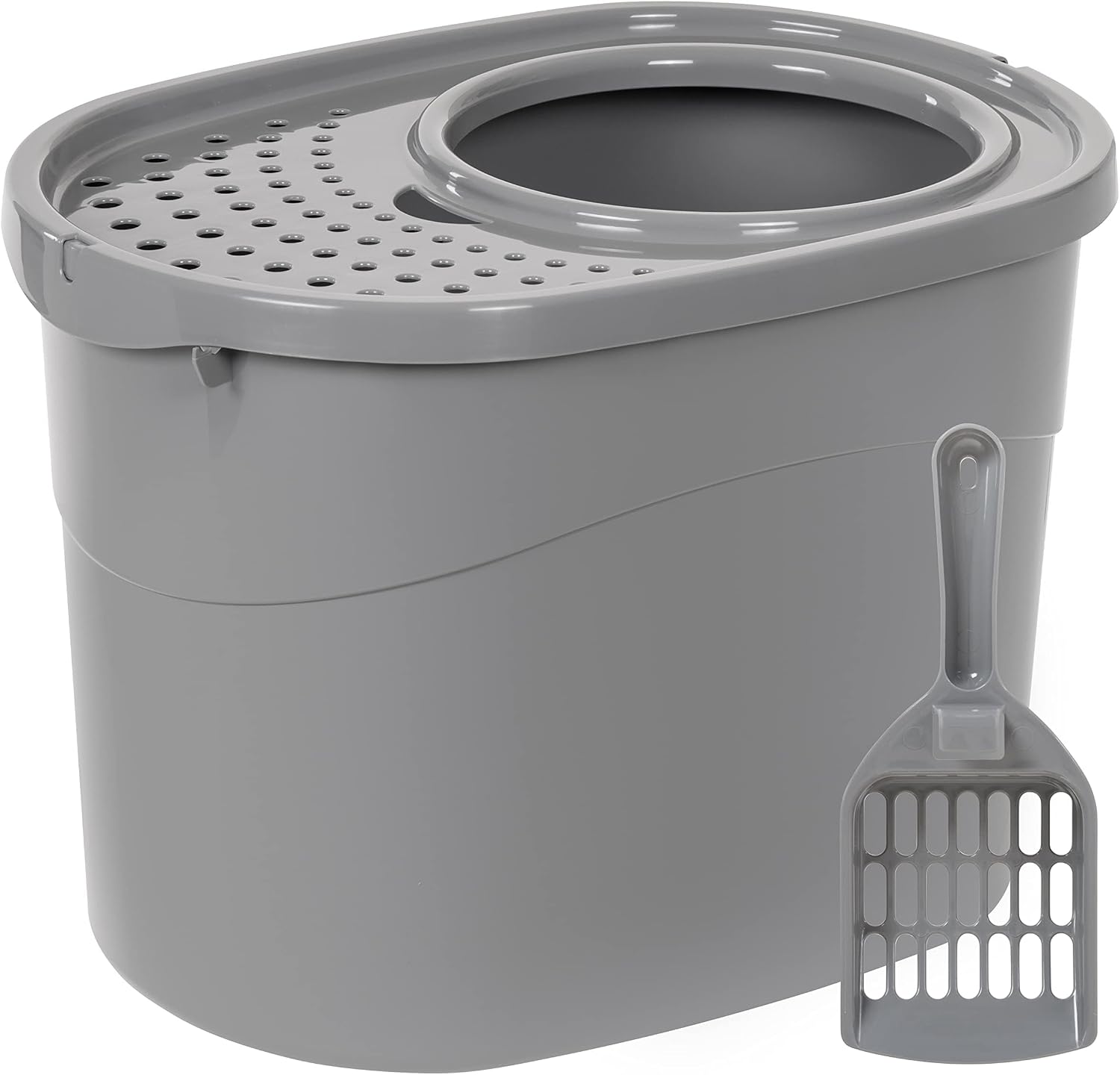 Detalle de Amazon Basics 355557 Large Top-Entry Cat Litter Box with High Sides