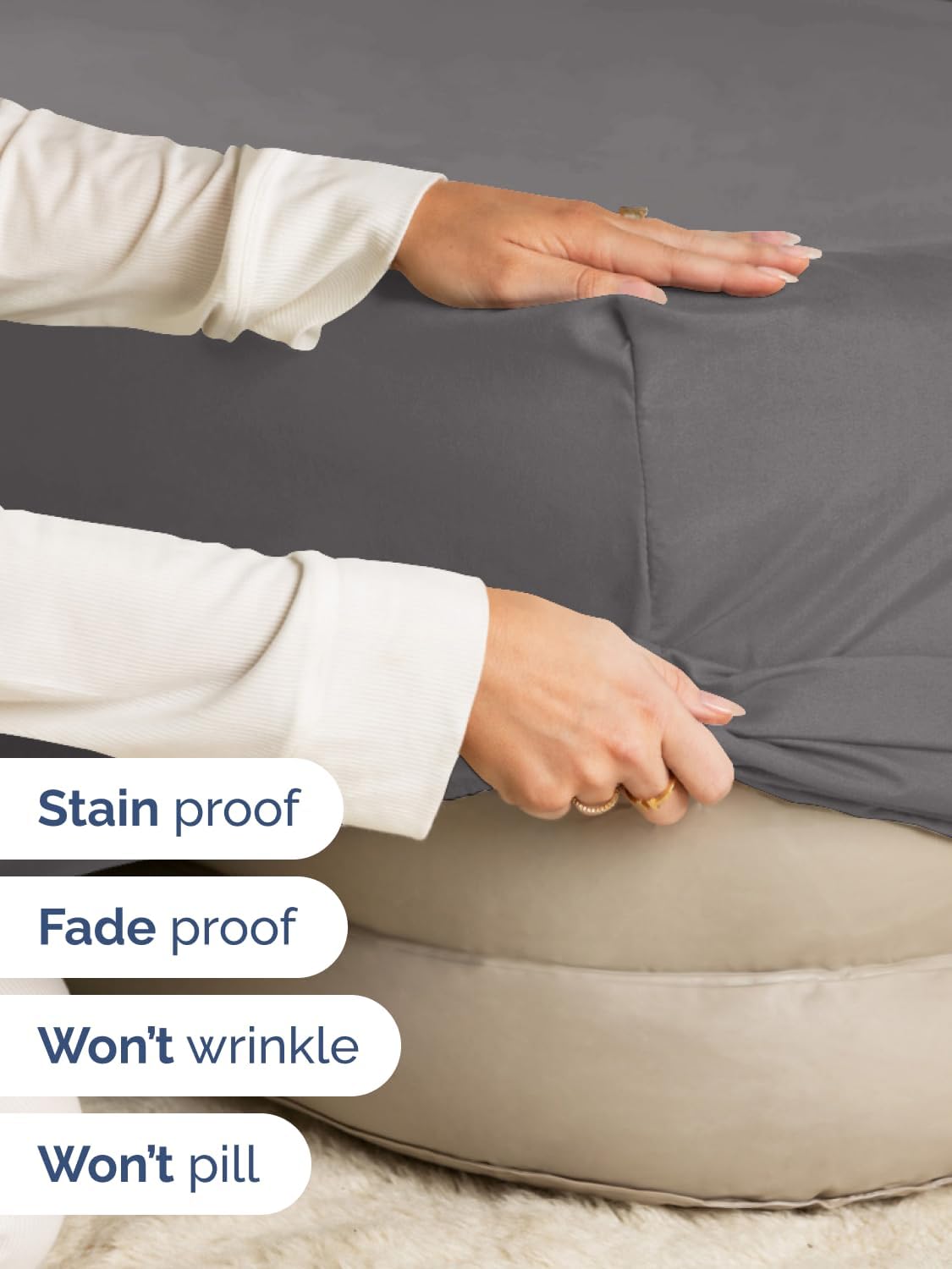 Thumbnail 3 de CGK Unlimited Extra Deep King Fitted Sheet (Dark Grey) — Hotel Luxury Single Fitted Sheet Only