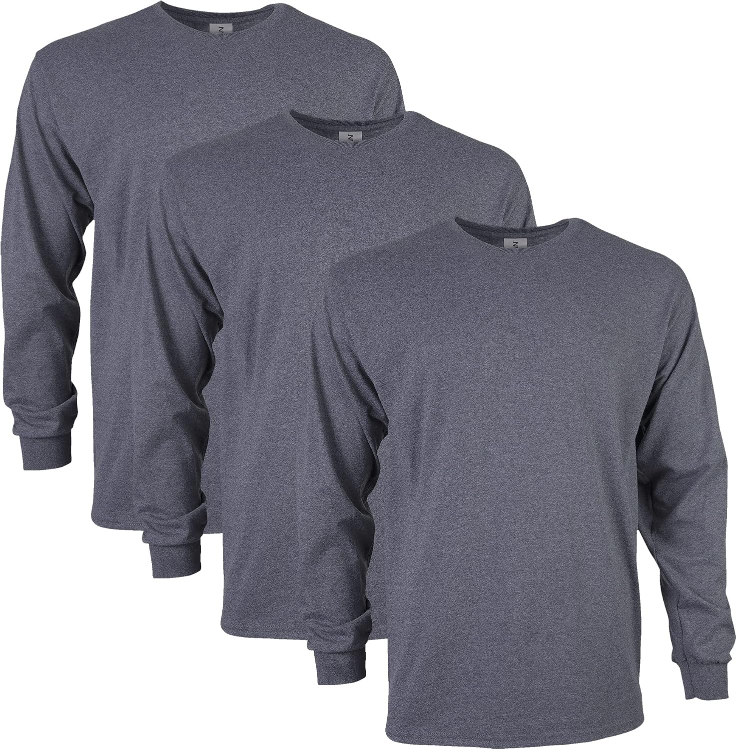 Detalle de Gildan Ultra Cotton G2400 långärmad T-shirt för herr, bomull, 3-pack