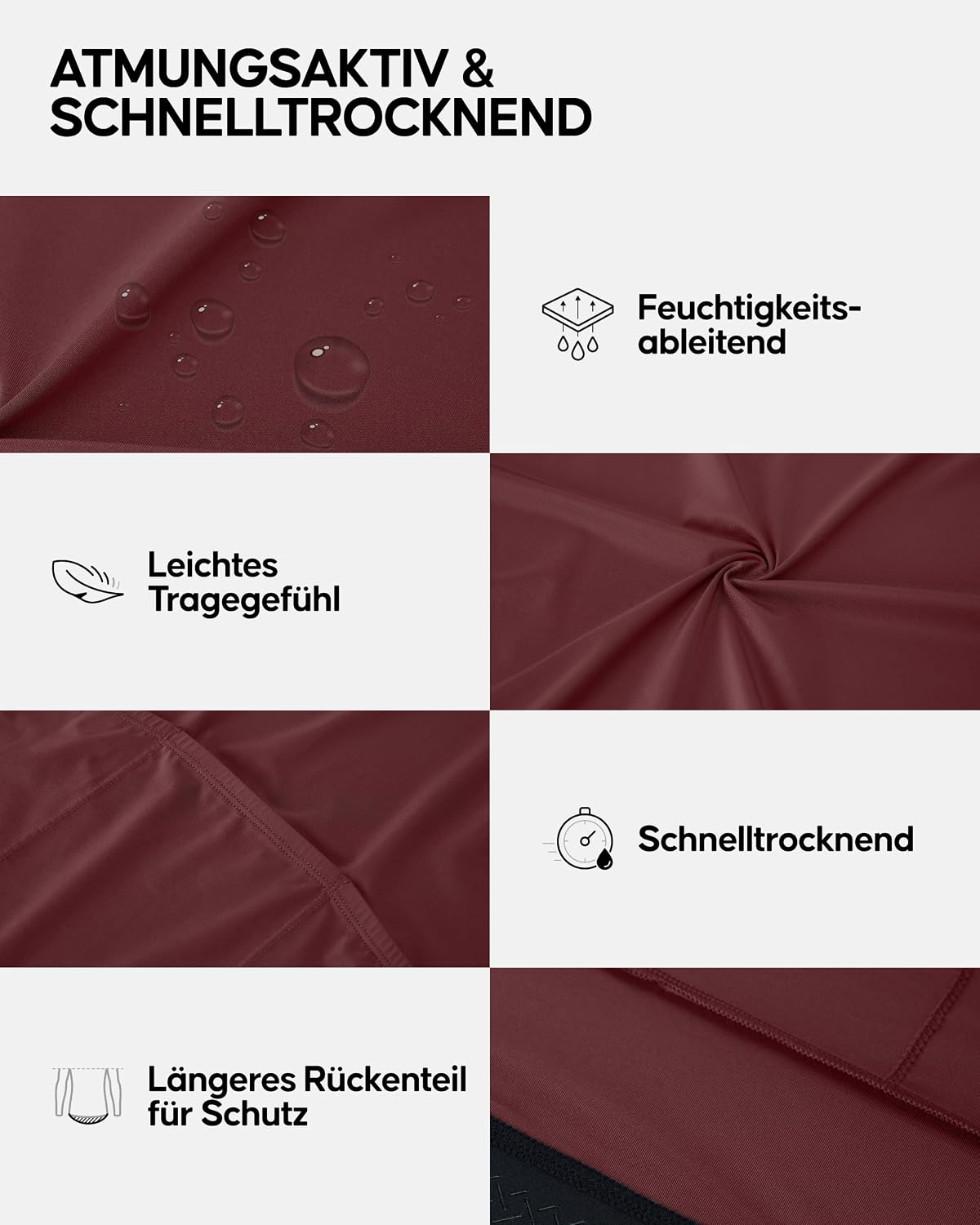 Detalle de DANISH ENDURANCE Kurzarm-Radtrikot Herren mit Reißverschluss – Schnelltrocknendes Radtrikot mit Taschen