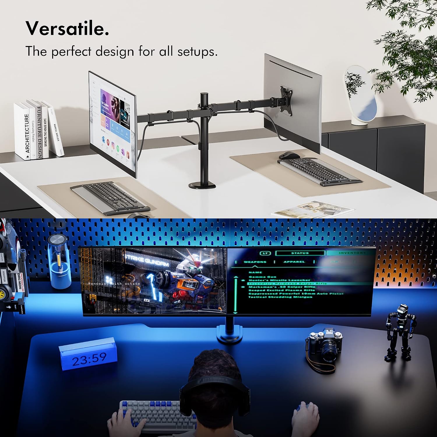 Thumbnail 3 de VonHaus Dual Monitor Stand 13-32