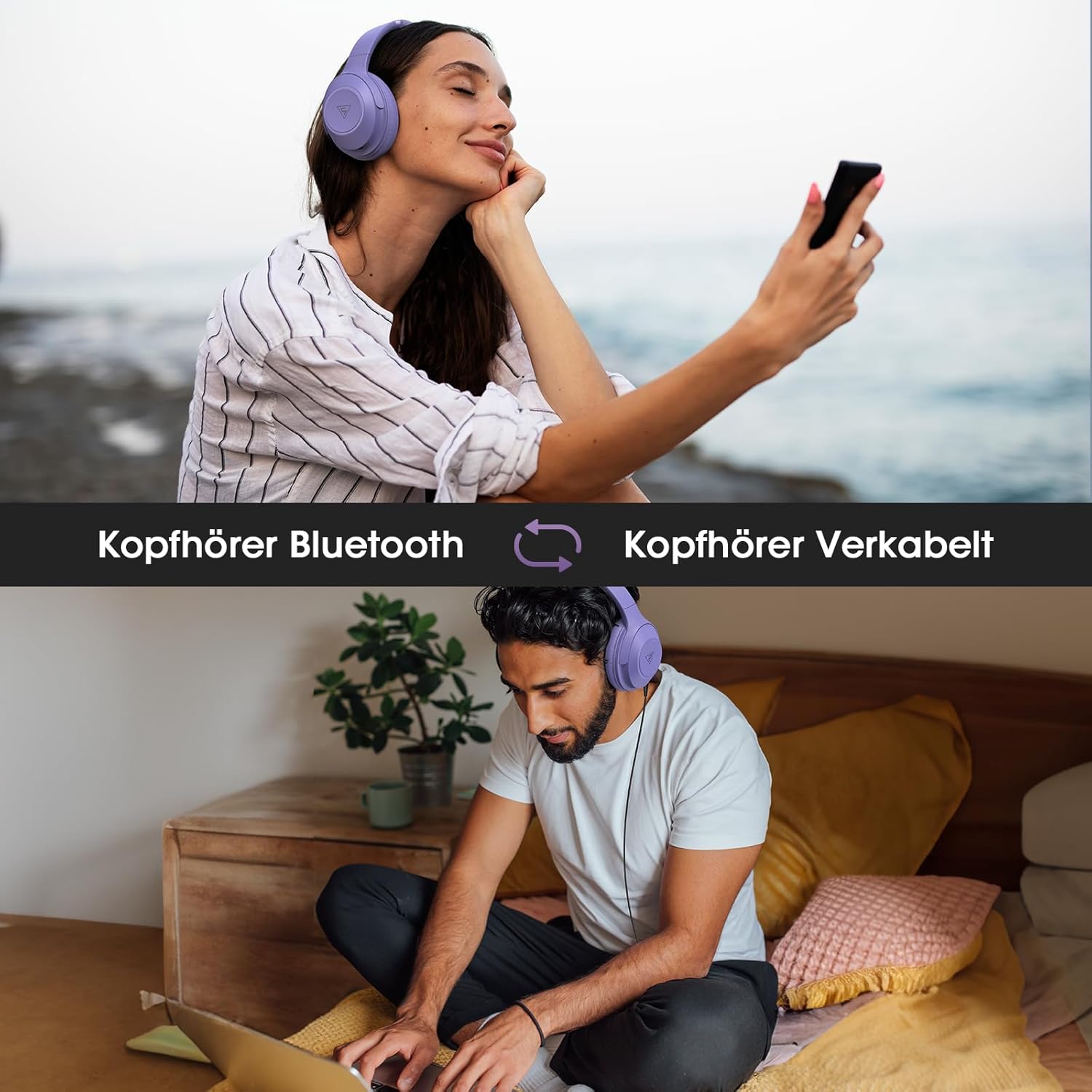 Thumbnail 6 de DOQAUS Bluetooth Over-Ear Kopfhörer 70 h