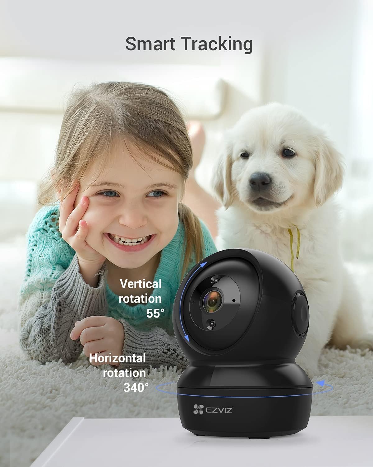 Thumbnail 3 de EZVIZ C6N Telecamera Wi‑Fi Interna 1080p con Pan/Tilt/Zoom, 360° e Visione Notturna – Audio Bi‑direzionale, Alexa