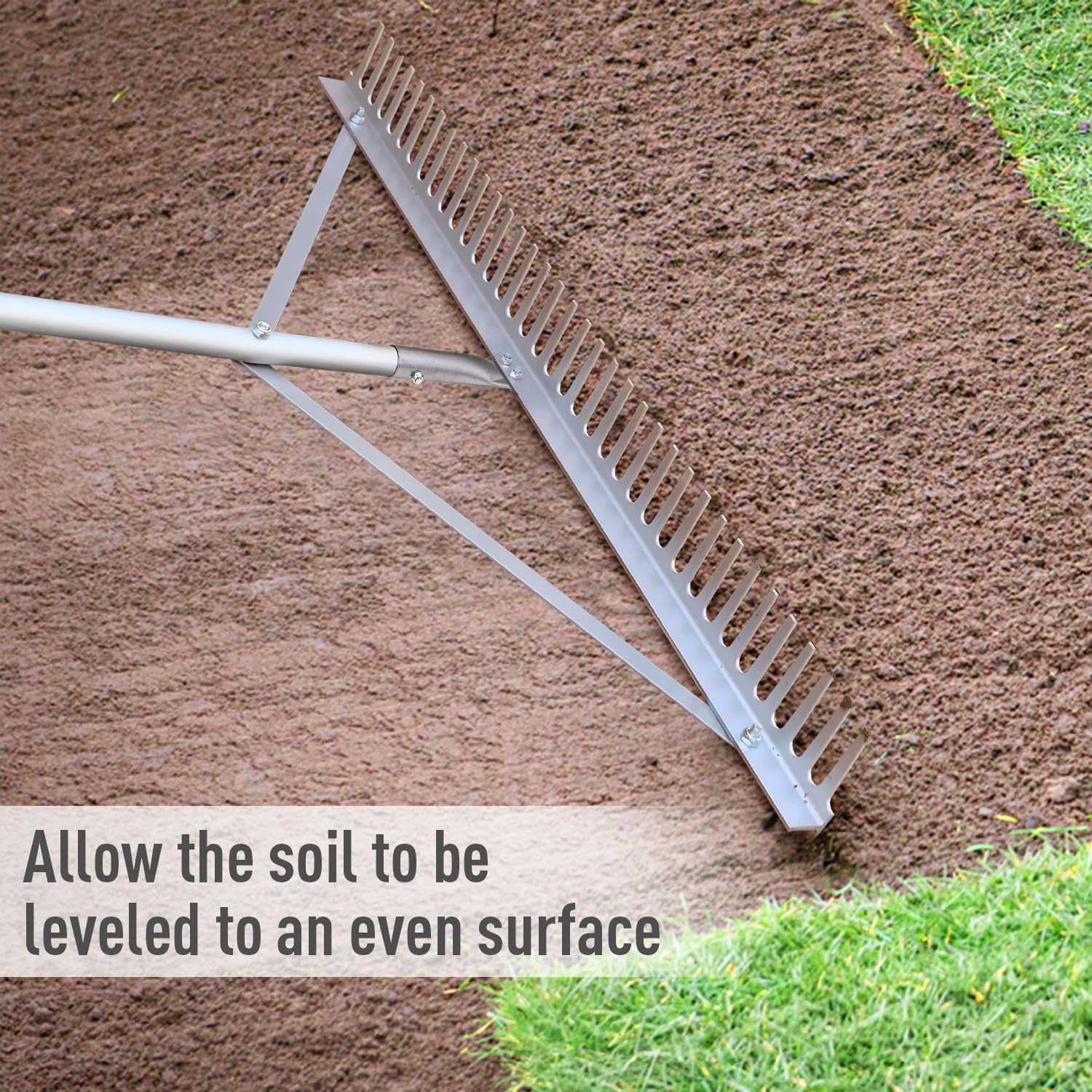 Thumbnail 5 de 36 inch Aluminum Landscape Rake with 69 inch handle