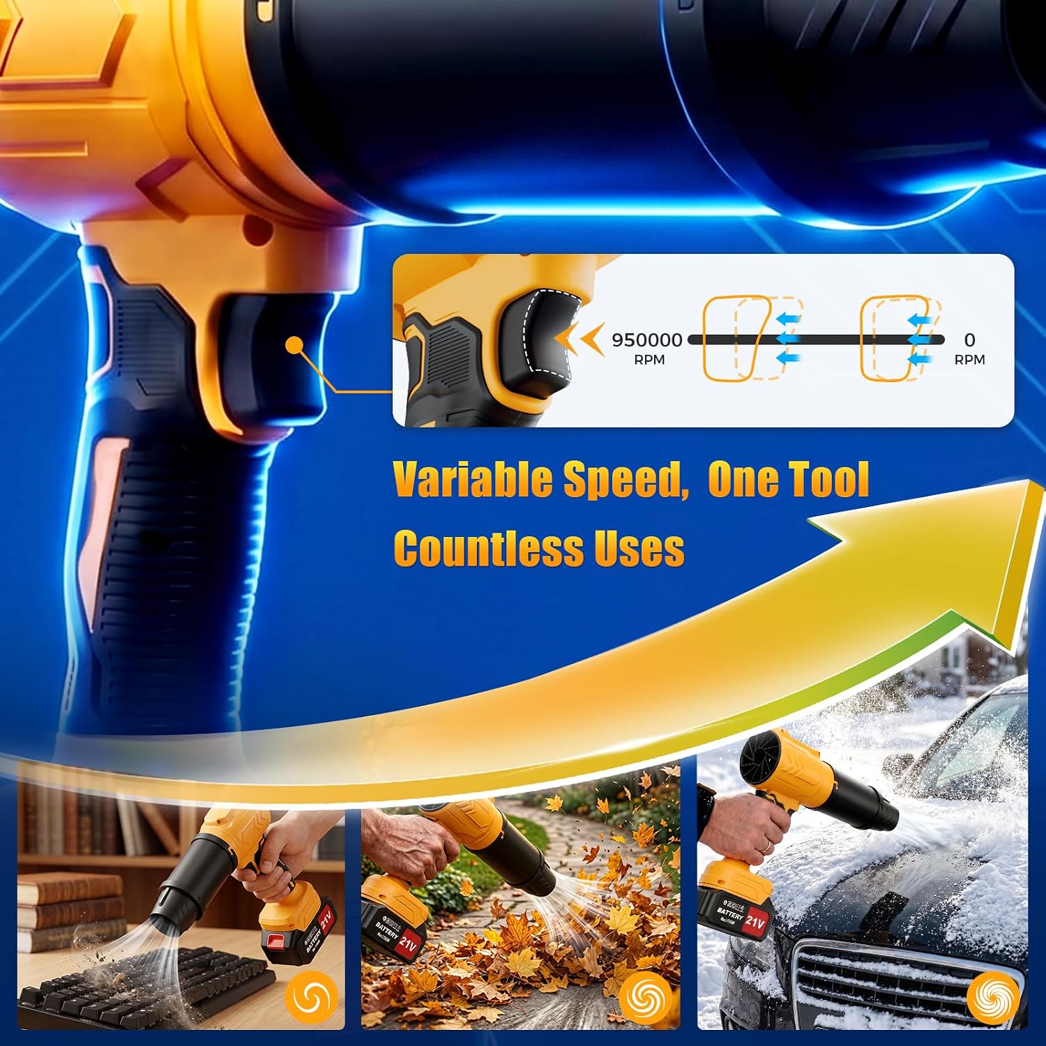 Detalle 2 de Cordless Leaf Blower with 4.0Ah Batteries