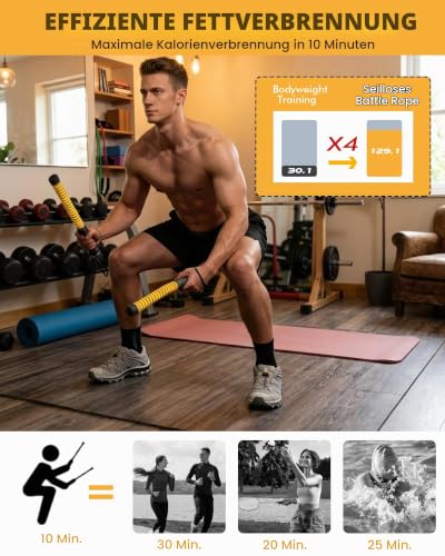 Detalle de GUUG Battle Rope Ohne Seil – Seilloses Training für Zuhause