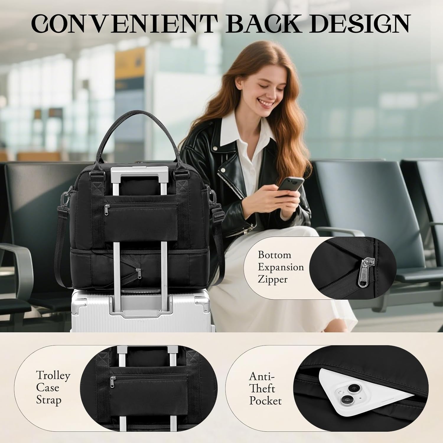 Thumbnail 6 de Ryanair Underseat Cabin Bag with Expansion, Wet Pocket and Shoe Compartment (40x30x20 cm)