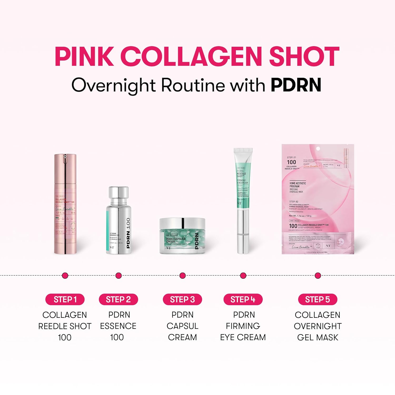 Thumbnail 6 de VT COSMETICS Collagen Reedle Shot 100 Serum: Pink Skin Booster for Plumping, Firming & Glow