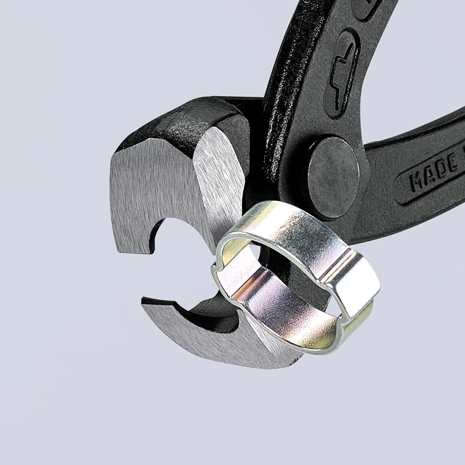 Thumbnail 1 de KNIPEX Ohrklemmenzange mit Kunststoffüberzogen, 220 mm – Zweiprozess-Pressbacken