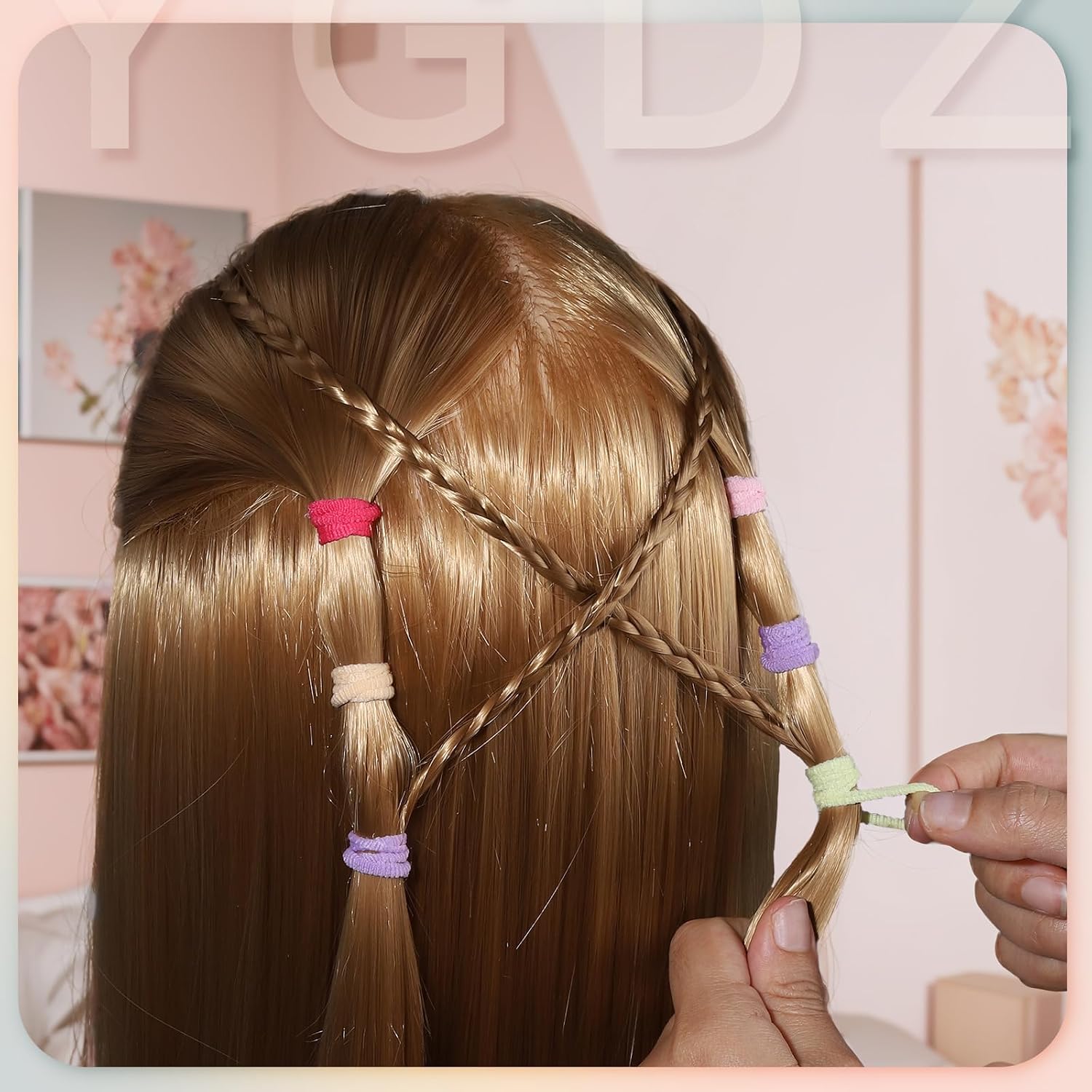 Detalle 2 de YGDZ Baby Hair Ties, 300-Piece Mini Elastic Bands in 7 Colors