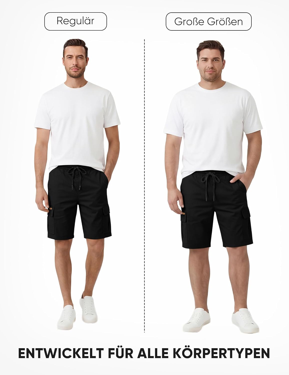 Thumbnail 6 de JMIERR Herren Cargo Shorts aus Baumwolle mit Taschen – kurze Freizeithose für Sommer & Alltag