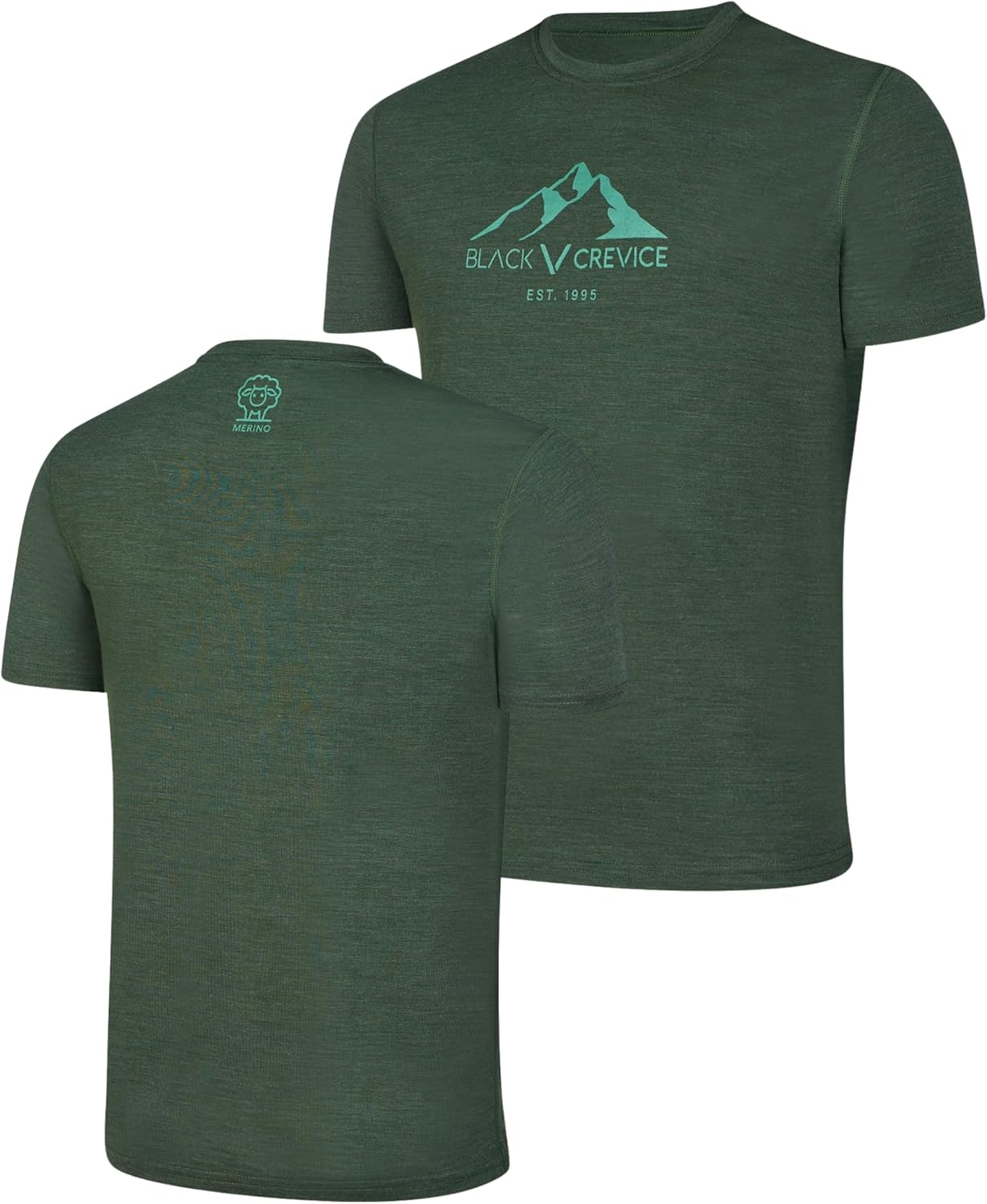 Thumbnail 1 de Black Crevice Herren Merino T-Shirt