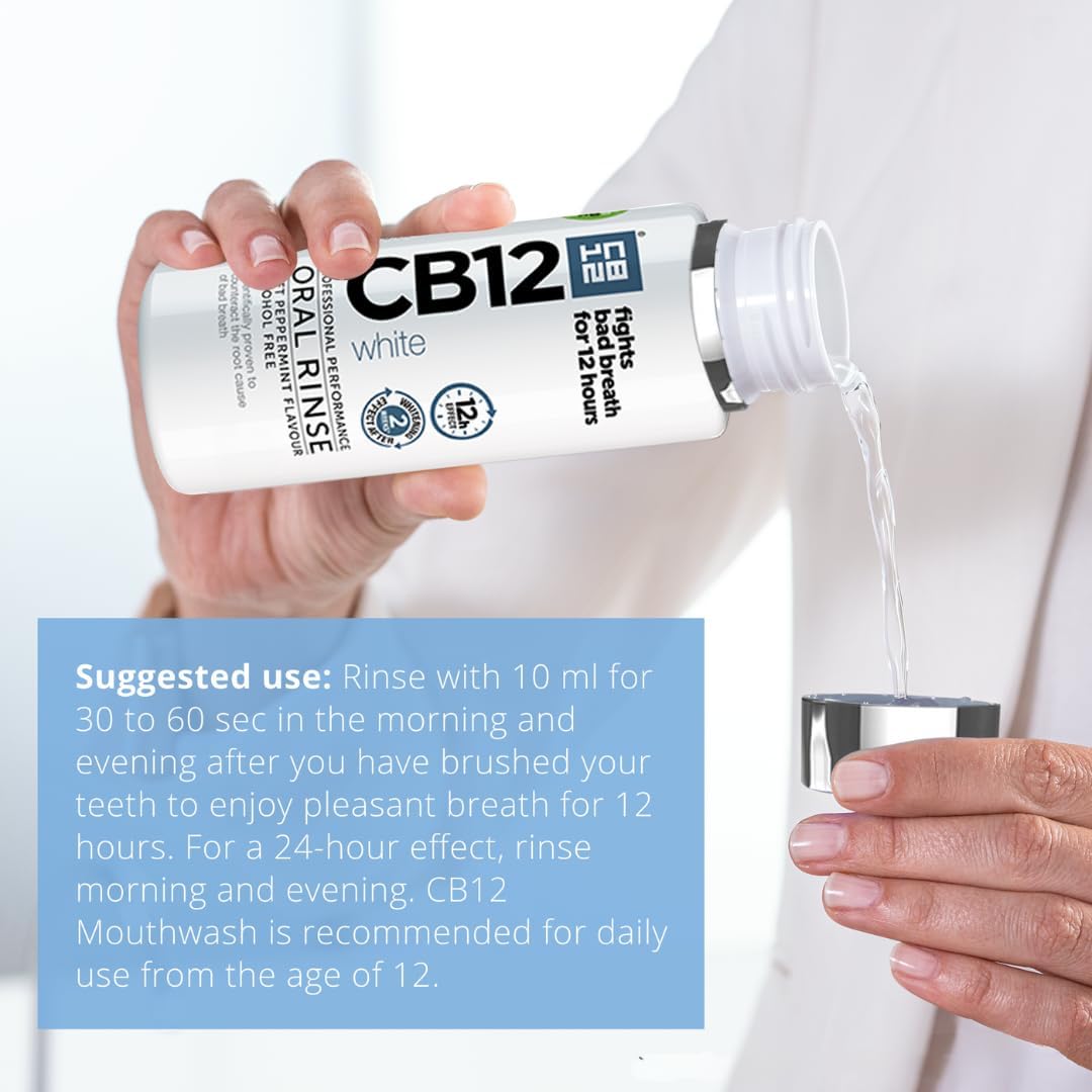 Thumbnail 6 de CB12 White Mouthwash (Alcohol-Free) 1L – 12-hour bad breath protection and teeth whitening