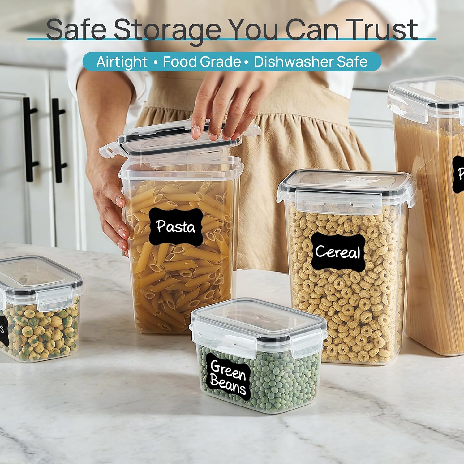 Detalle 2 de Vtopmart 24-Piece Airtight Food Storage Containers, 4 Sizes, Black