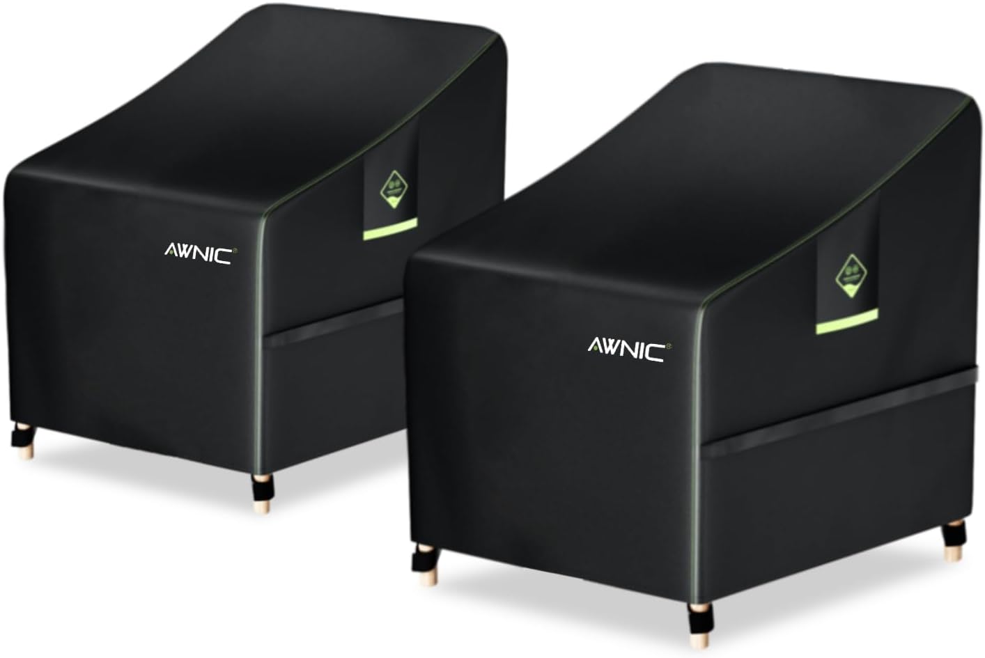 Detalle de AWNIC E74-3D-2GE stolöverdrag, 2-pack i 420D Oxford med luftventil