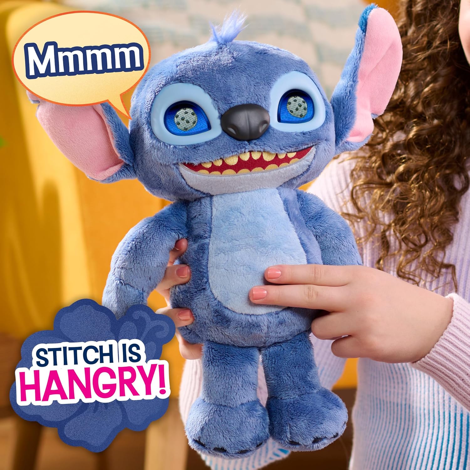 Detalle 2 de Just Play Disney Stitch Many Moods – interaktywny pluszak 14 cali, ekran LCD