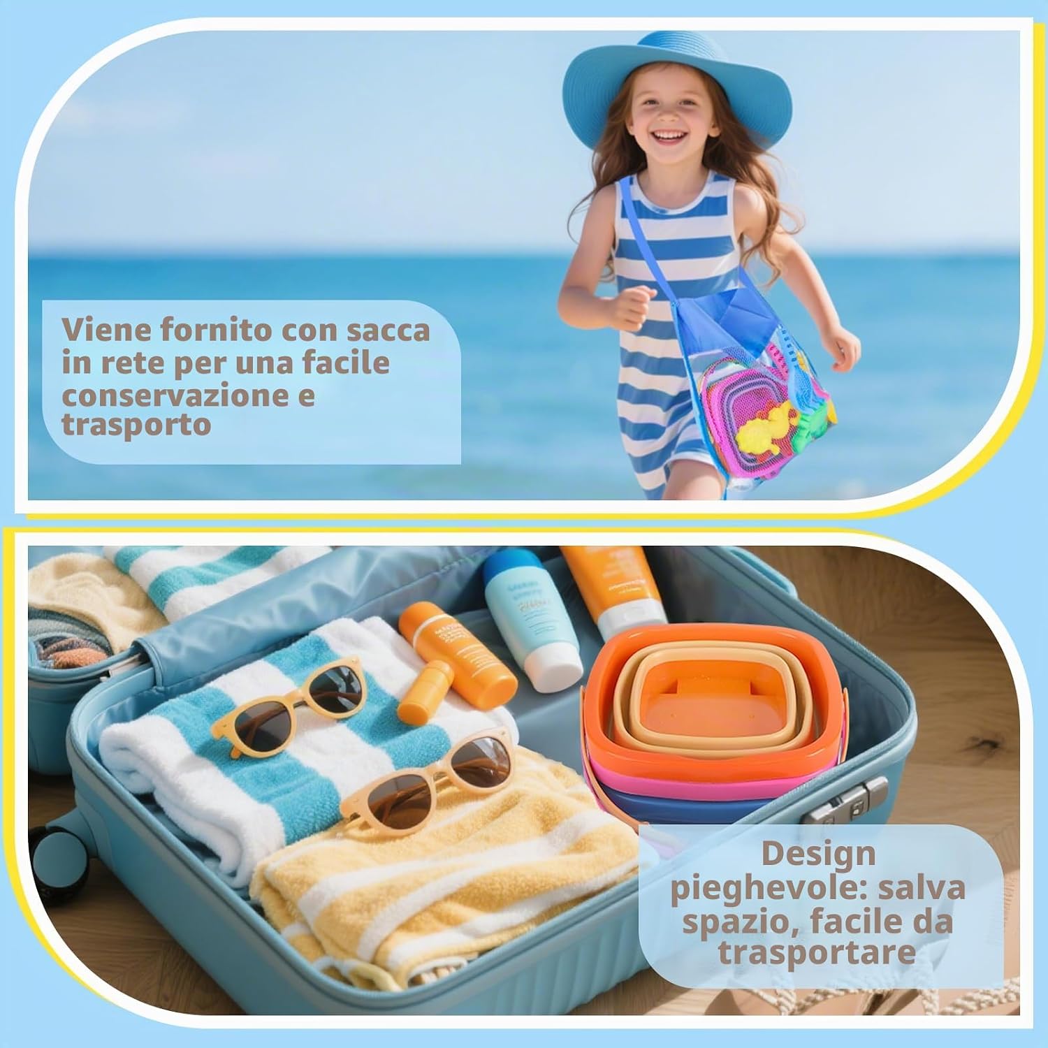 Detalle 2 de YIMORE set giochi spiaggia 14 pezzi