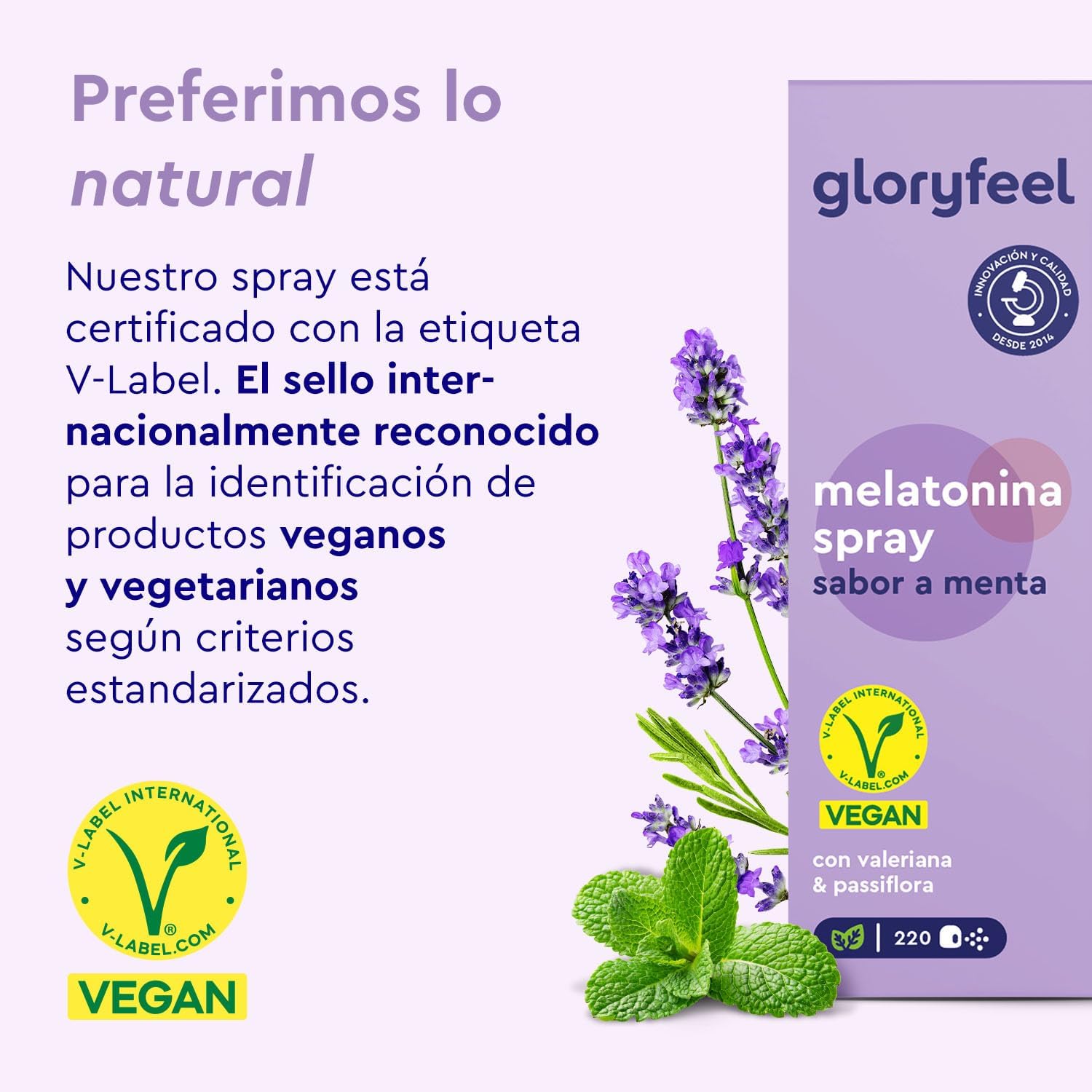 Detalle 2 de Melatonina Spray Menta 1 mg para dormir bien
