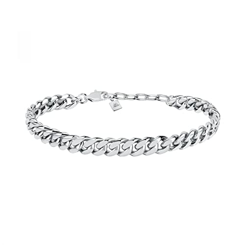 Detalle de Morellato CATENE: Bracciale da uomo in acciaio, 22 cm, stile sobrio e duraturo
