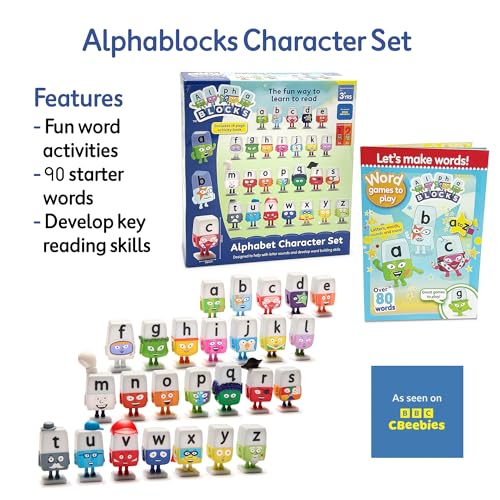 Detalle de ALPHABLOCKS Character Play Set — Kids Alphabet Plastic Figures Blocks Toy